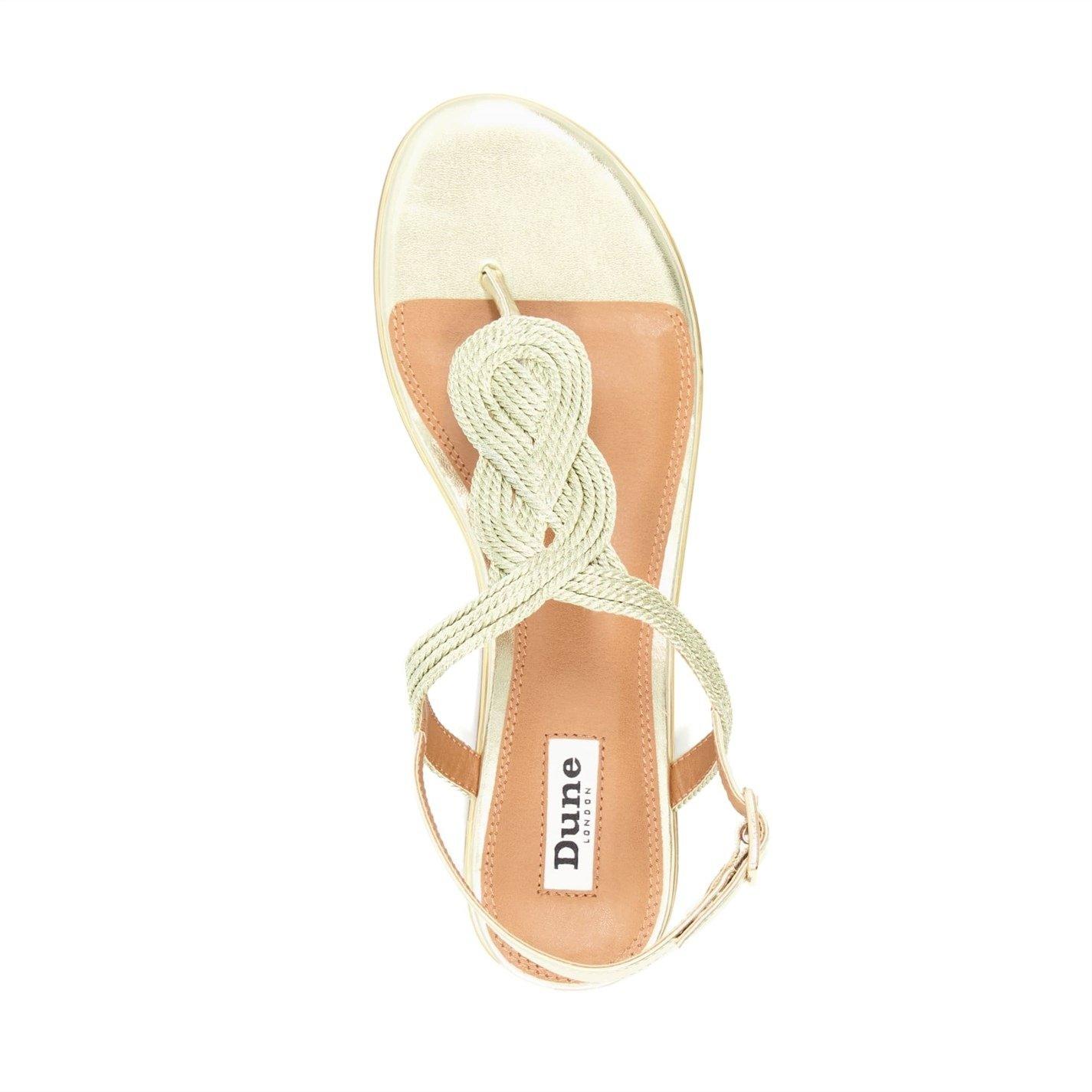 Gold 392 - Dune London - Logics Flat Sandals - 4