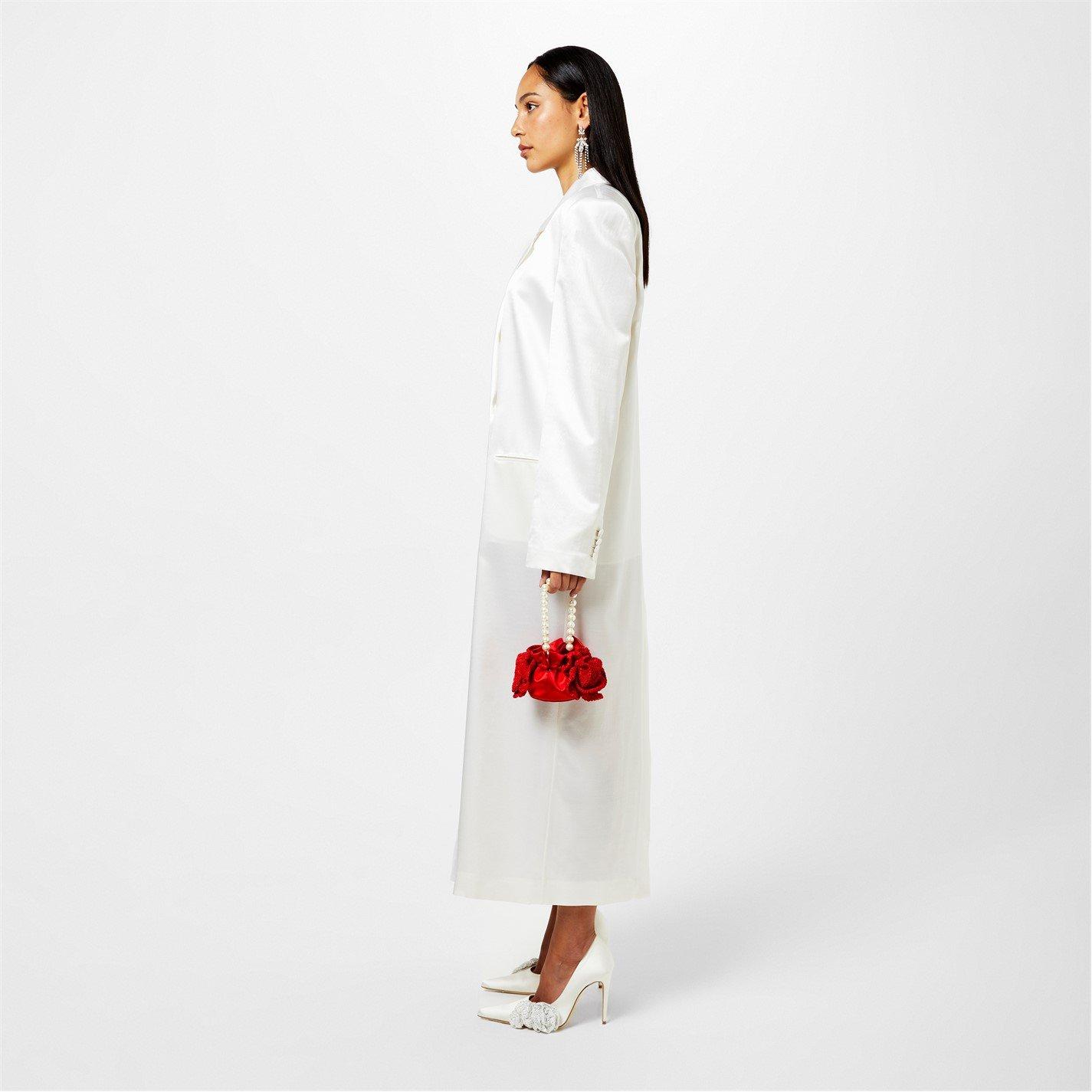 Cream - Magda Butrym - Women's Satin Crystal Stiletto Court Shoes - 6