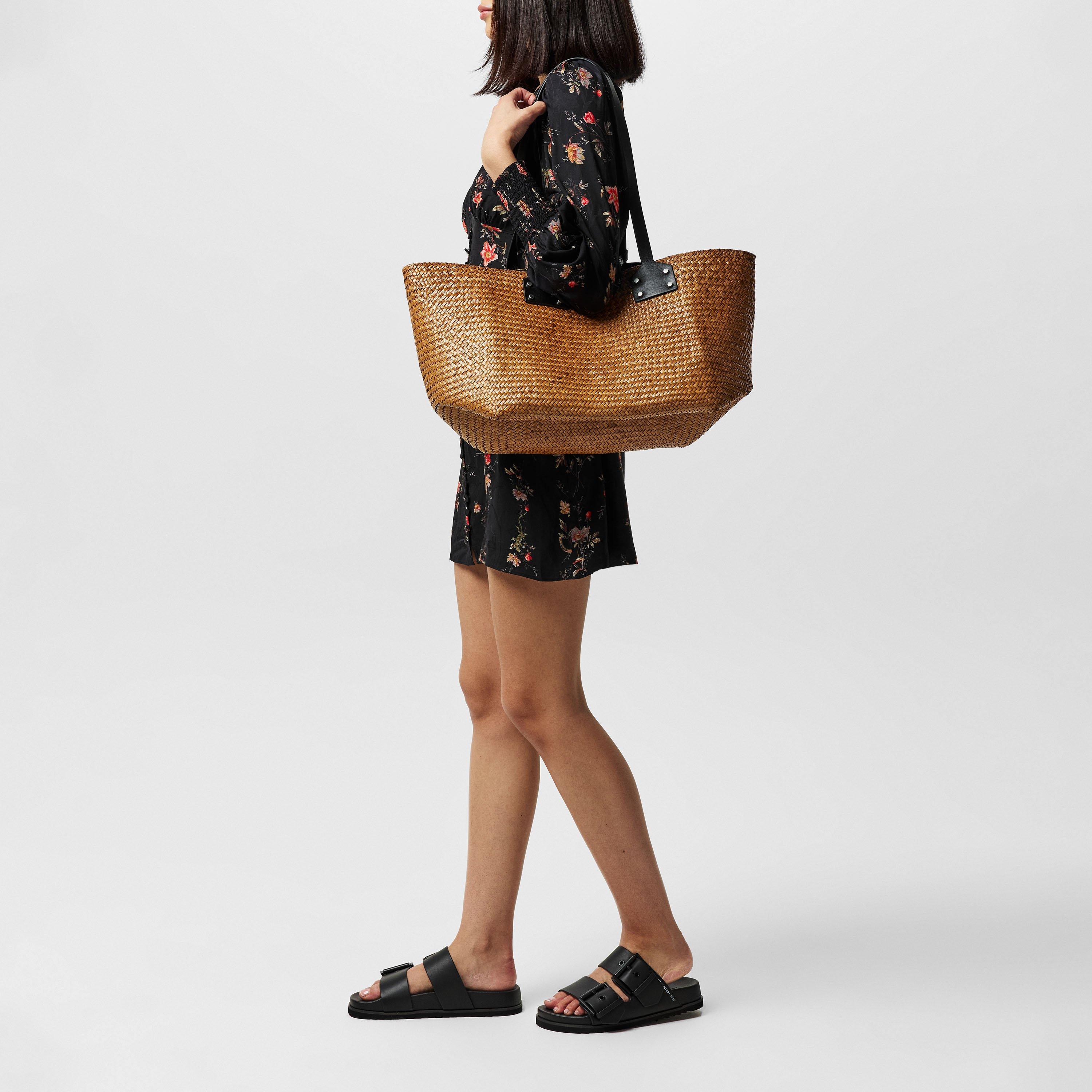 Black - AllSaints - Women's Sian Flat Sandals - 6