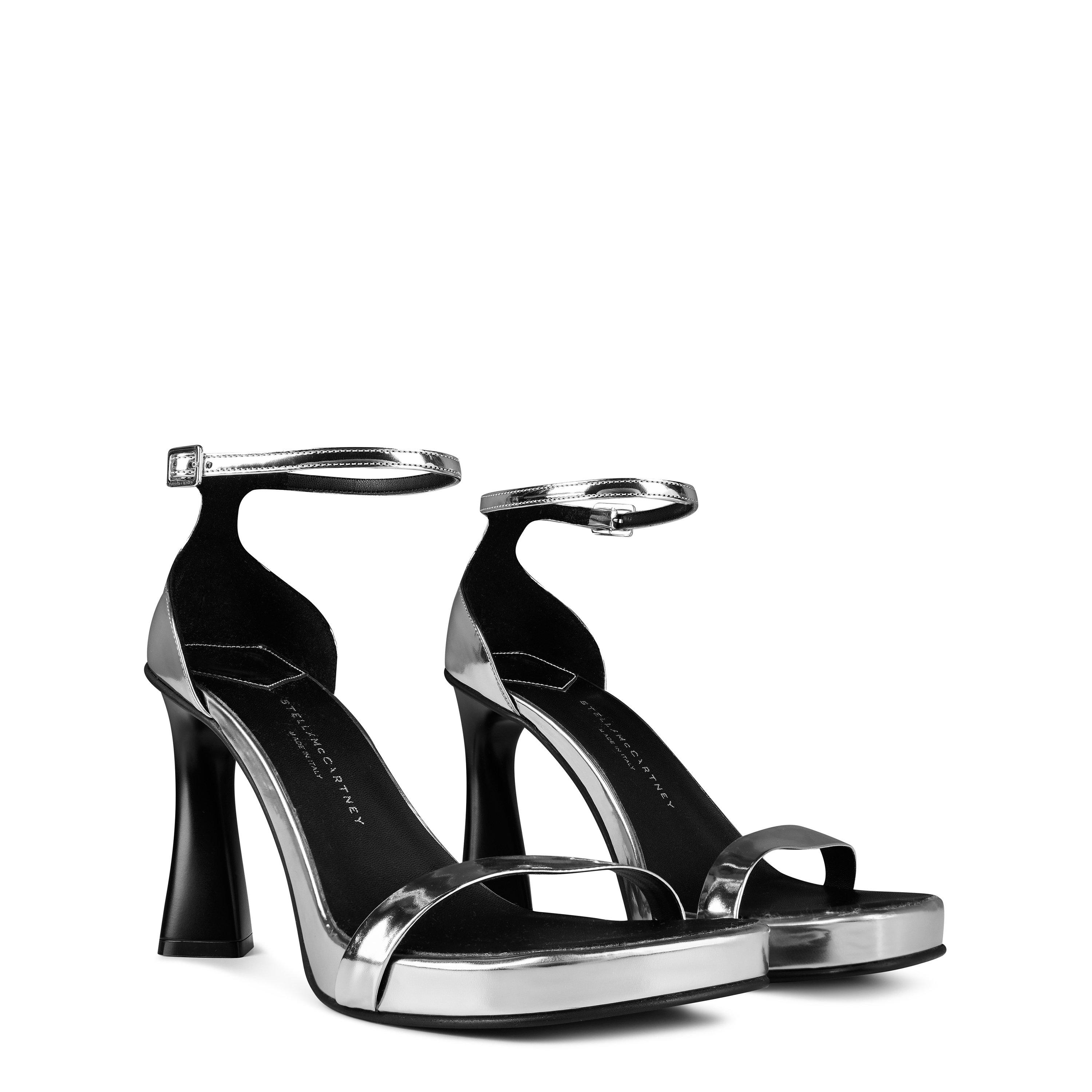 Silver 8101 - Stella McCartney - Women's Elsa Mirror Heeled Sandals - 3