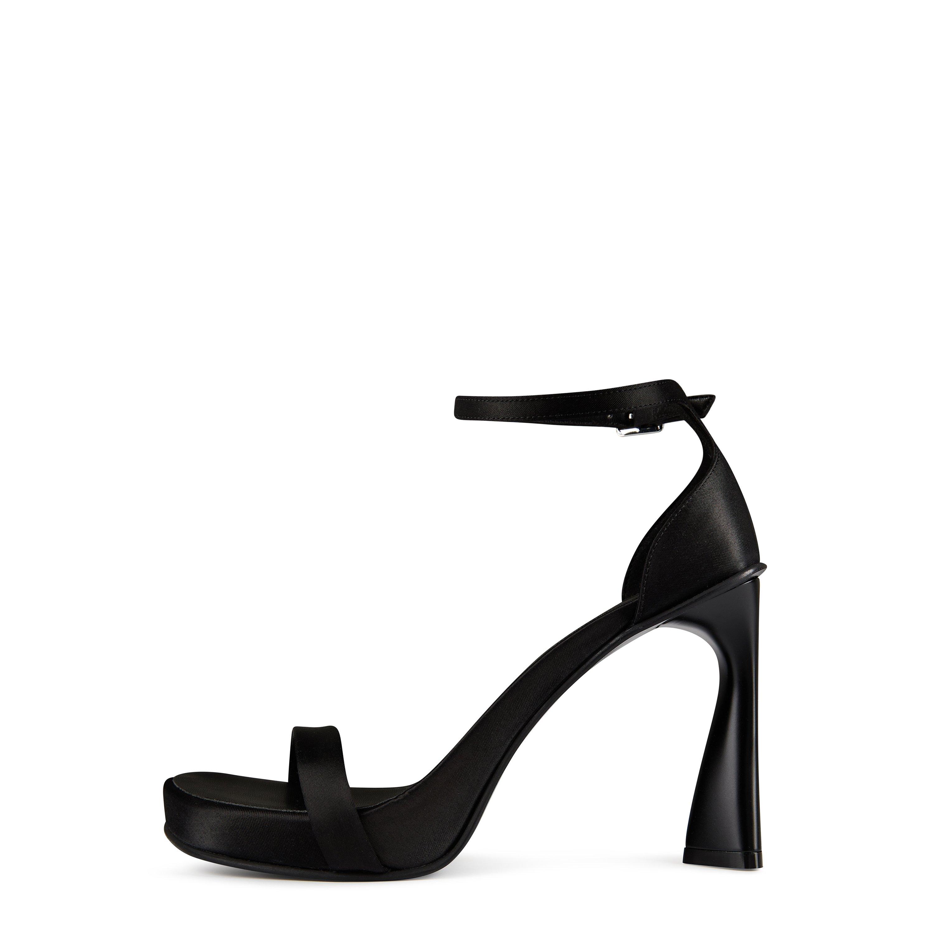 Black 1000 - Stella McCartney - Women's Elsa Satin Heeled Sandals - 2