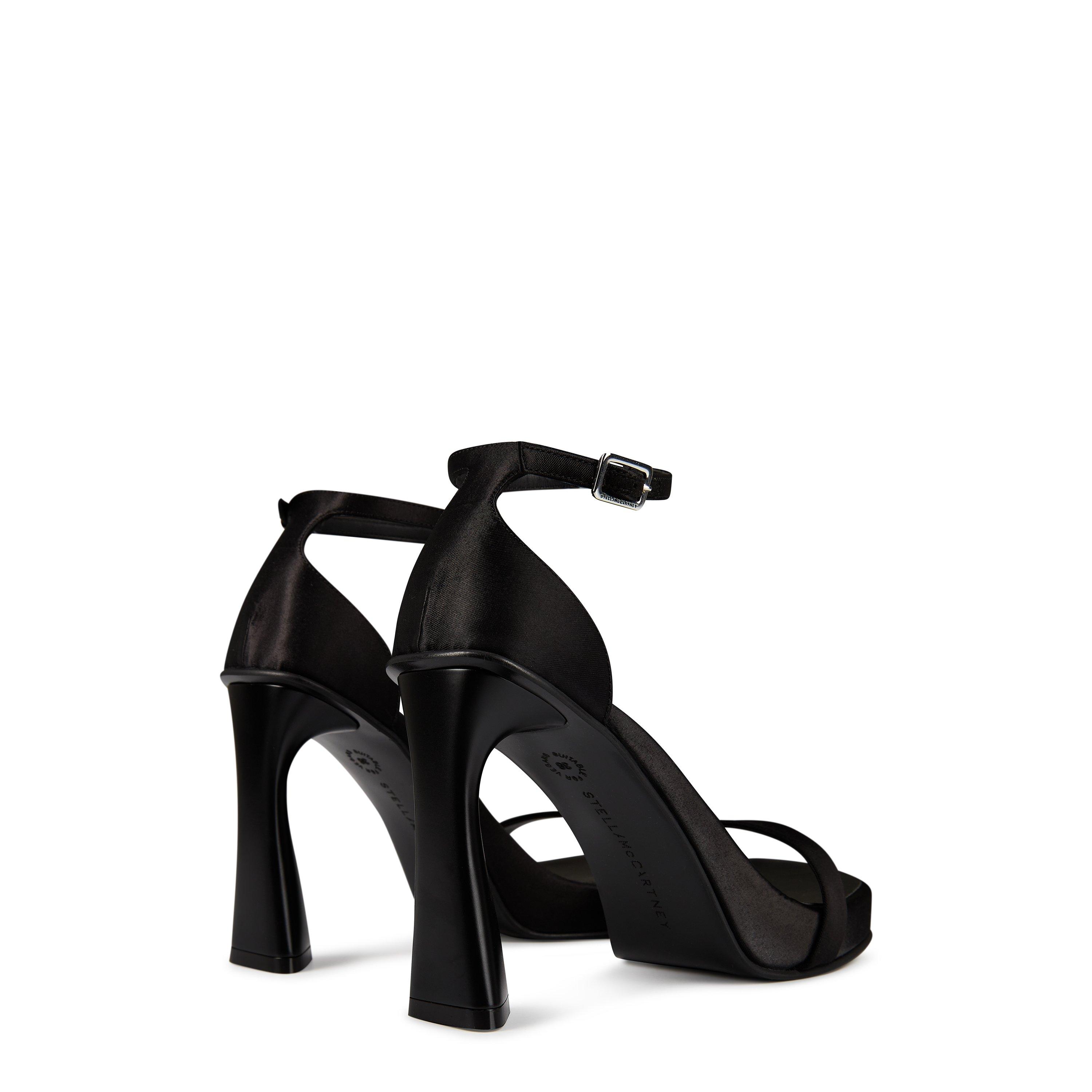 Black 1000 - Stella McCartney - Women's Elsa Satin Heeled Sandals - 4