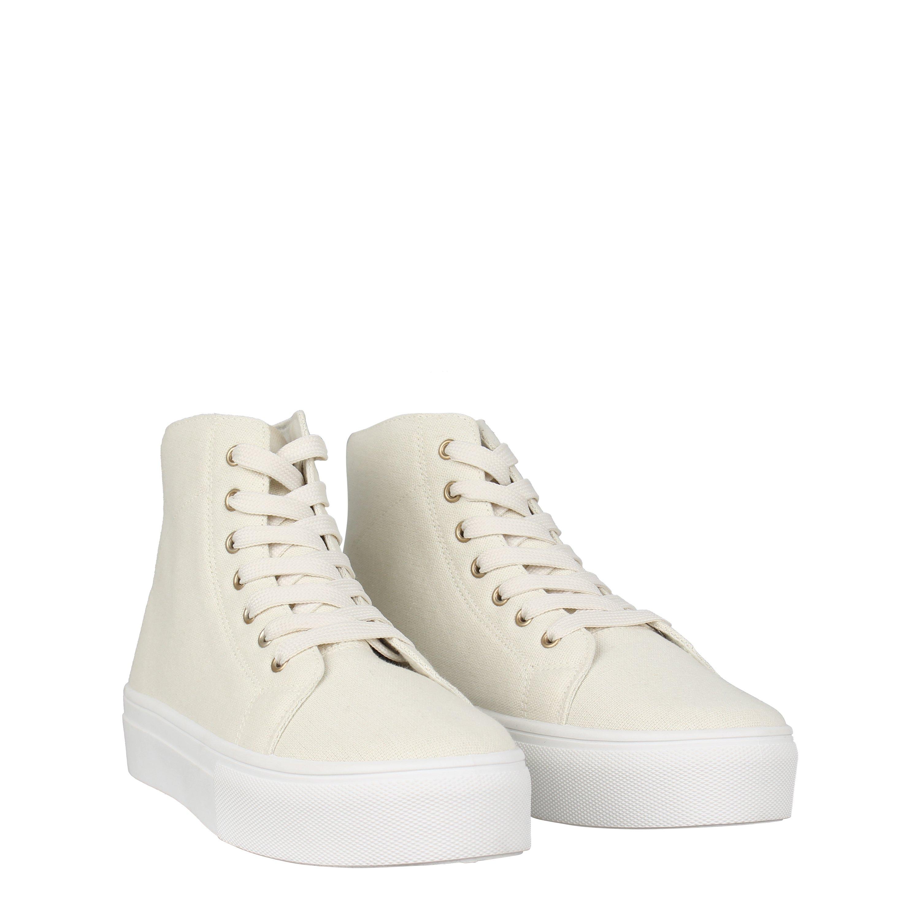 Ecru - Be You - High Top Flatform Trainers - 3