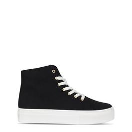 Be You Wide Fit High Top Flatform Trainer