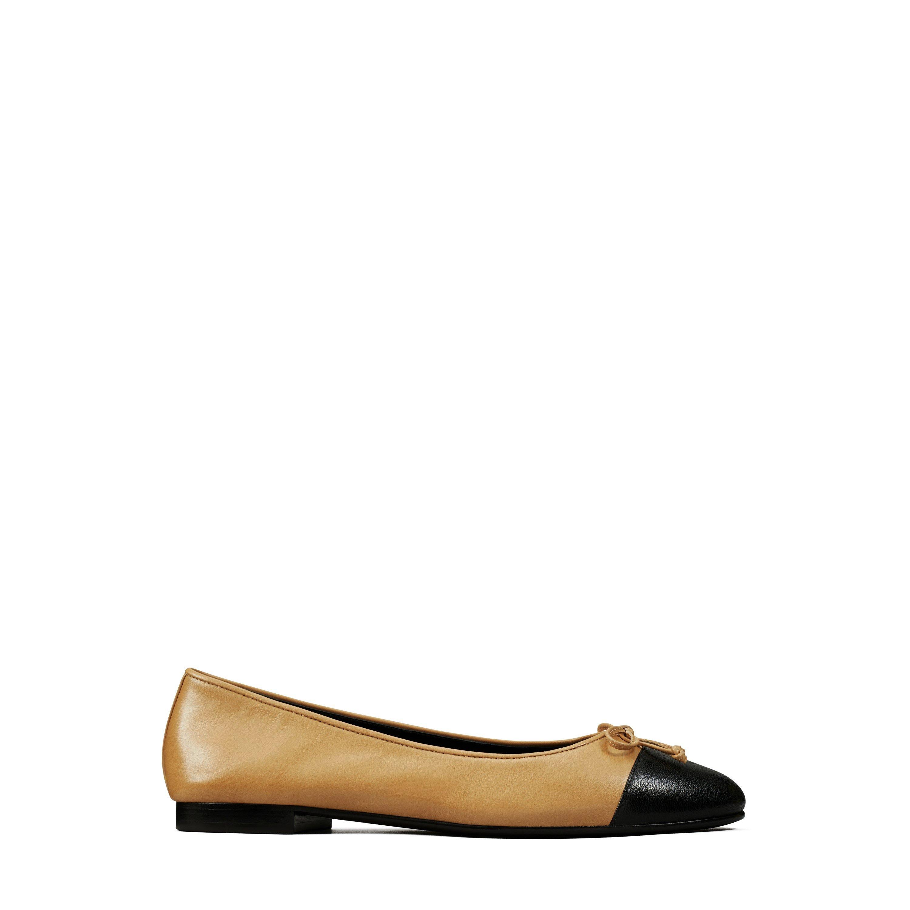 Ginger Black - Tory Burch - Cap-Toe Ballet Flats - 1