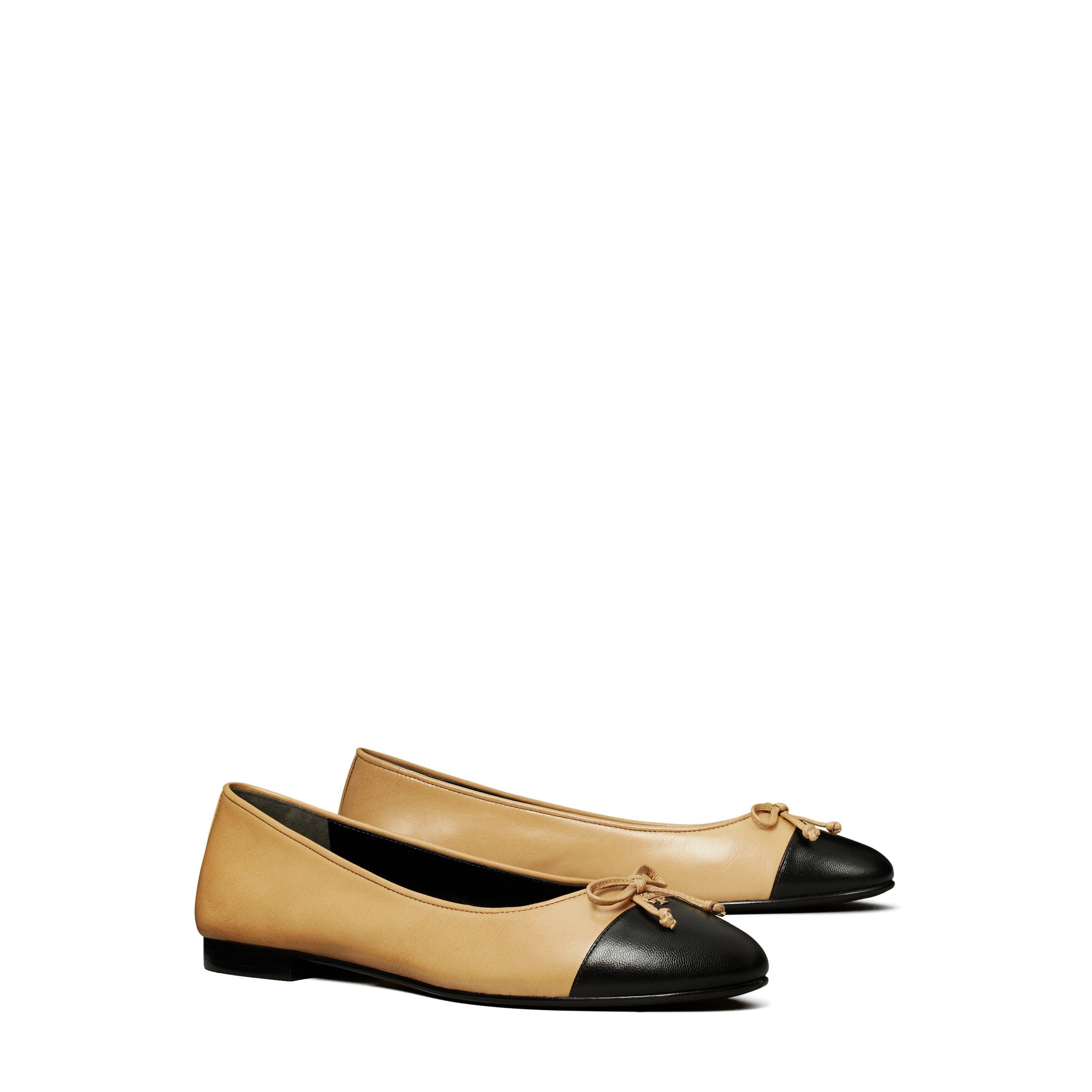 Ginger Black - Tory Burch - Cap-Toe Ballet Flats - 4