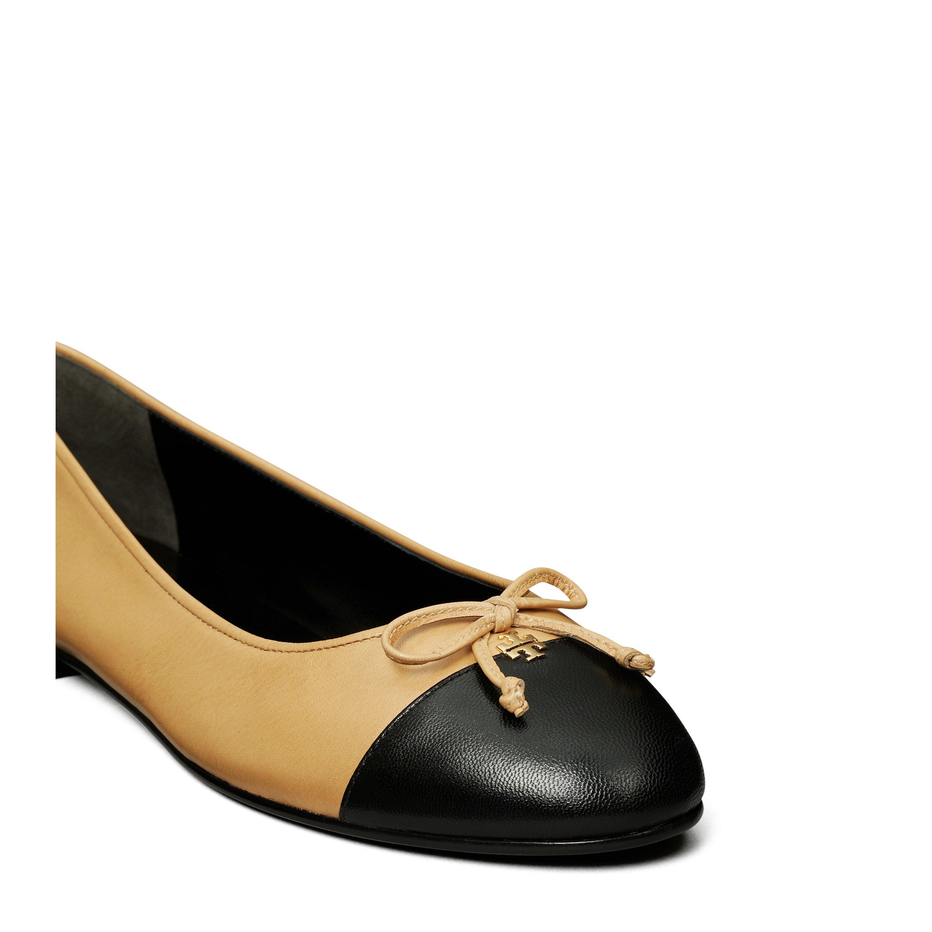 Ginger Black - Tory Burch - Cap-Toe Ballet Flats - 5