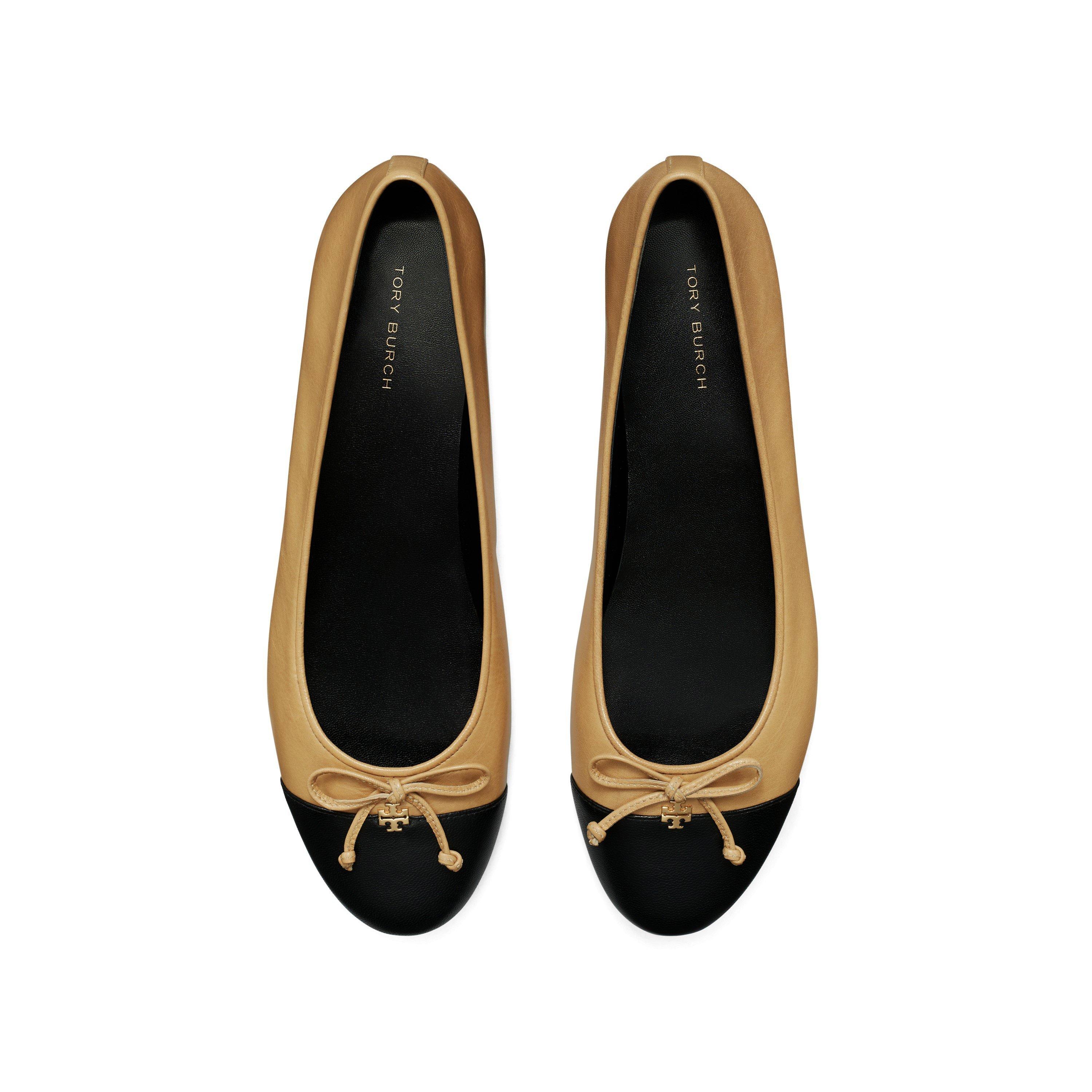 Ginger Black - Tory Burch - Cap-Toe Ballet Flats - 6