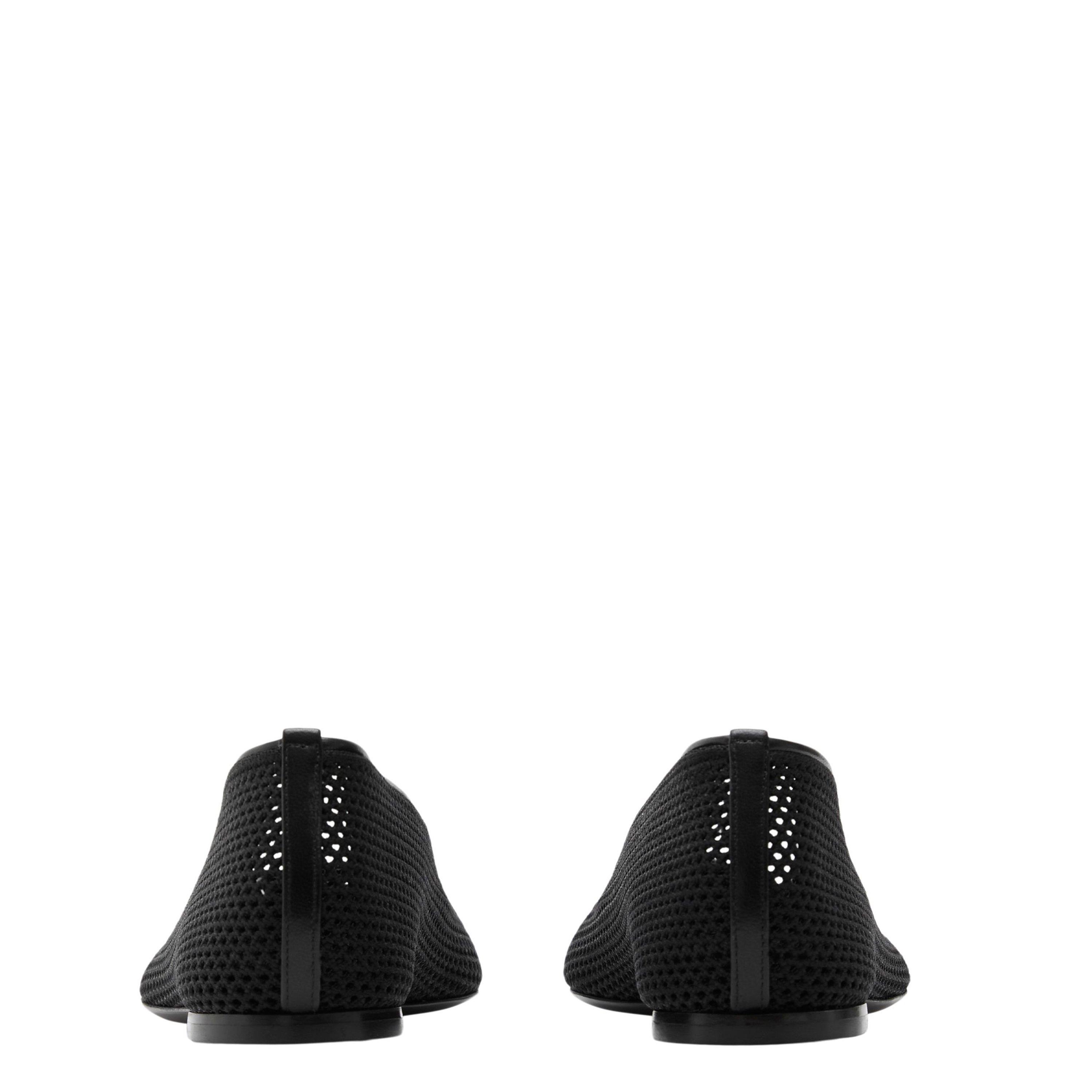 Black - Burberry - Equestrian Knight Design Ballerinas - 6