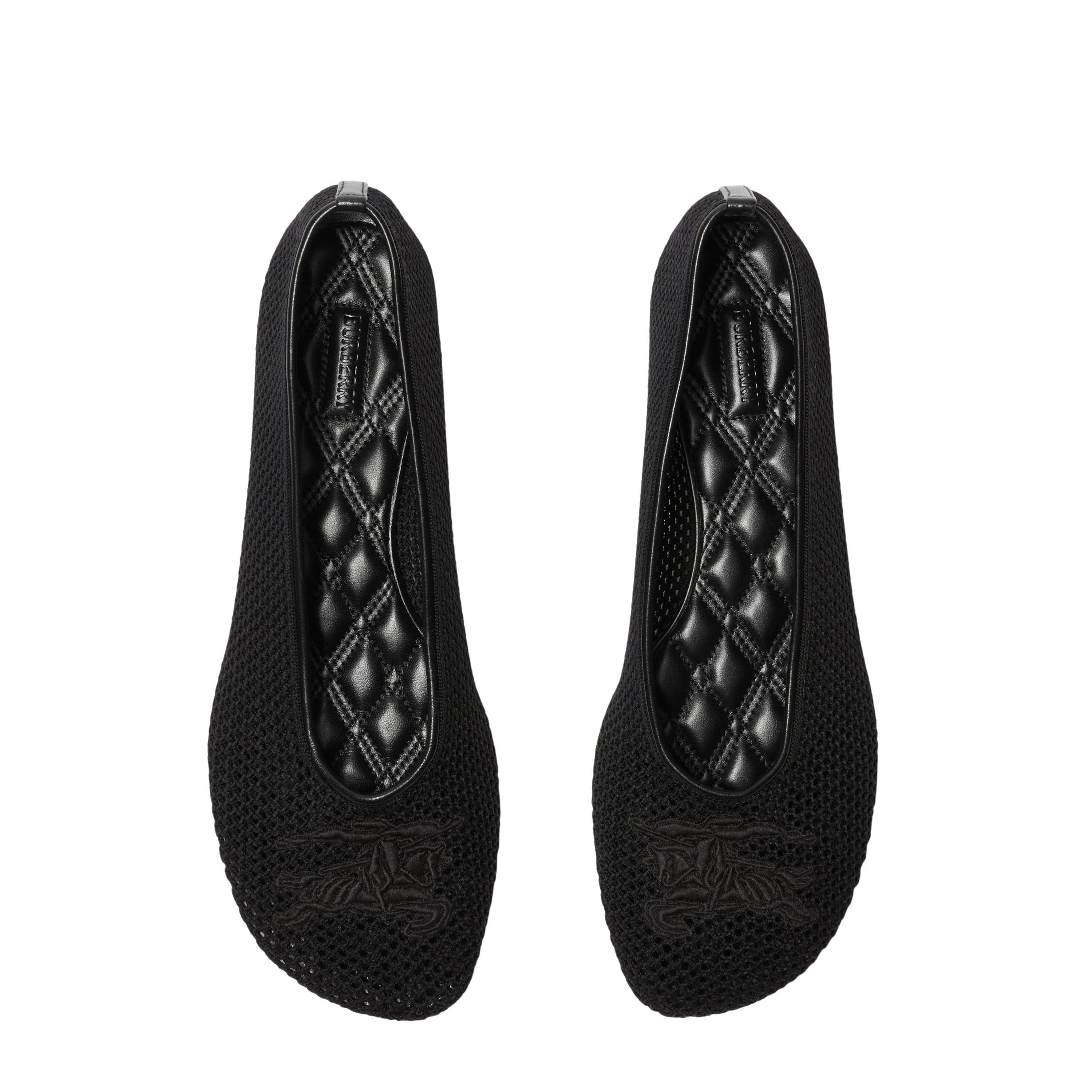Black - Burberry - Equestrian Knight Design Ballerinas - 7