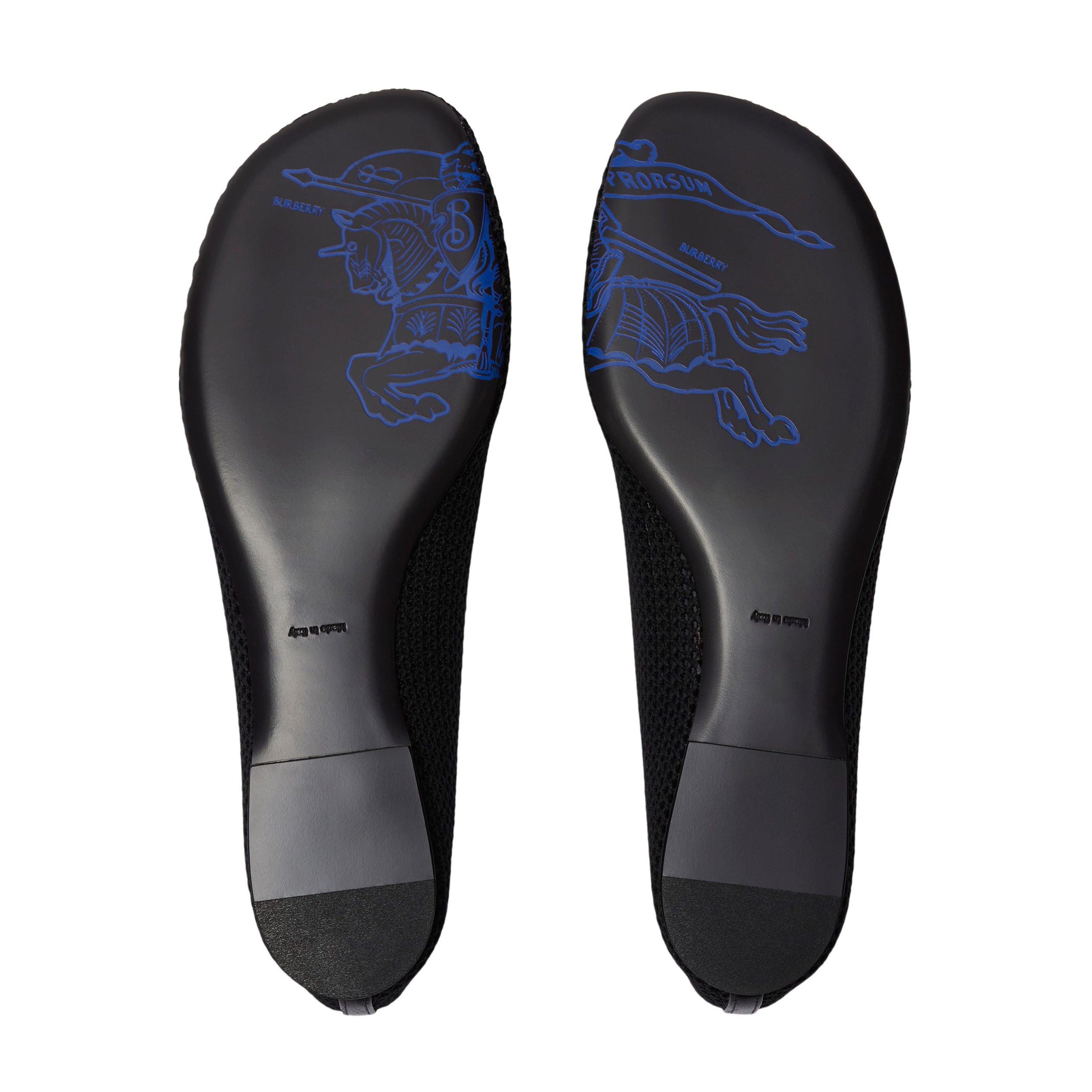 Black - Burberry - Equestrian Knight Design Ballerinas - 8