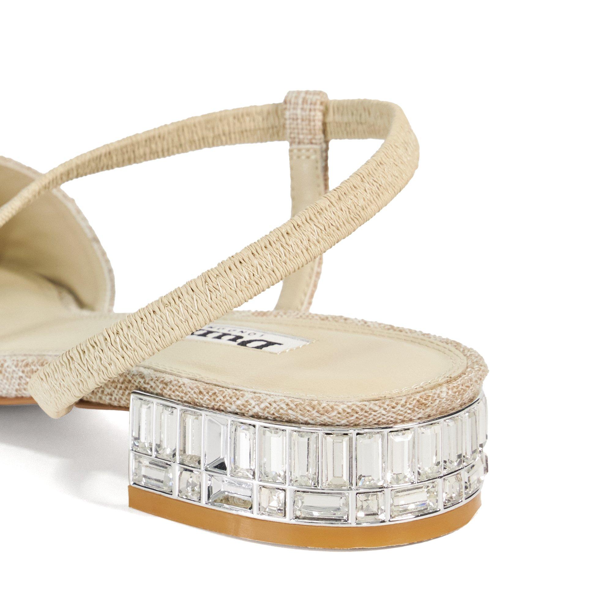 Beige 140 - Dune London - Harlem Jewel Embellished Open Courts - 5