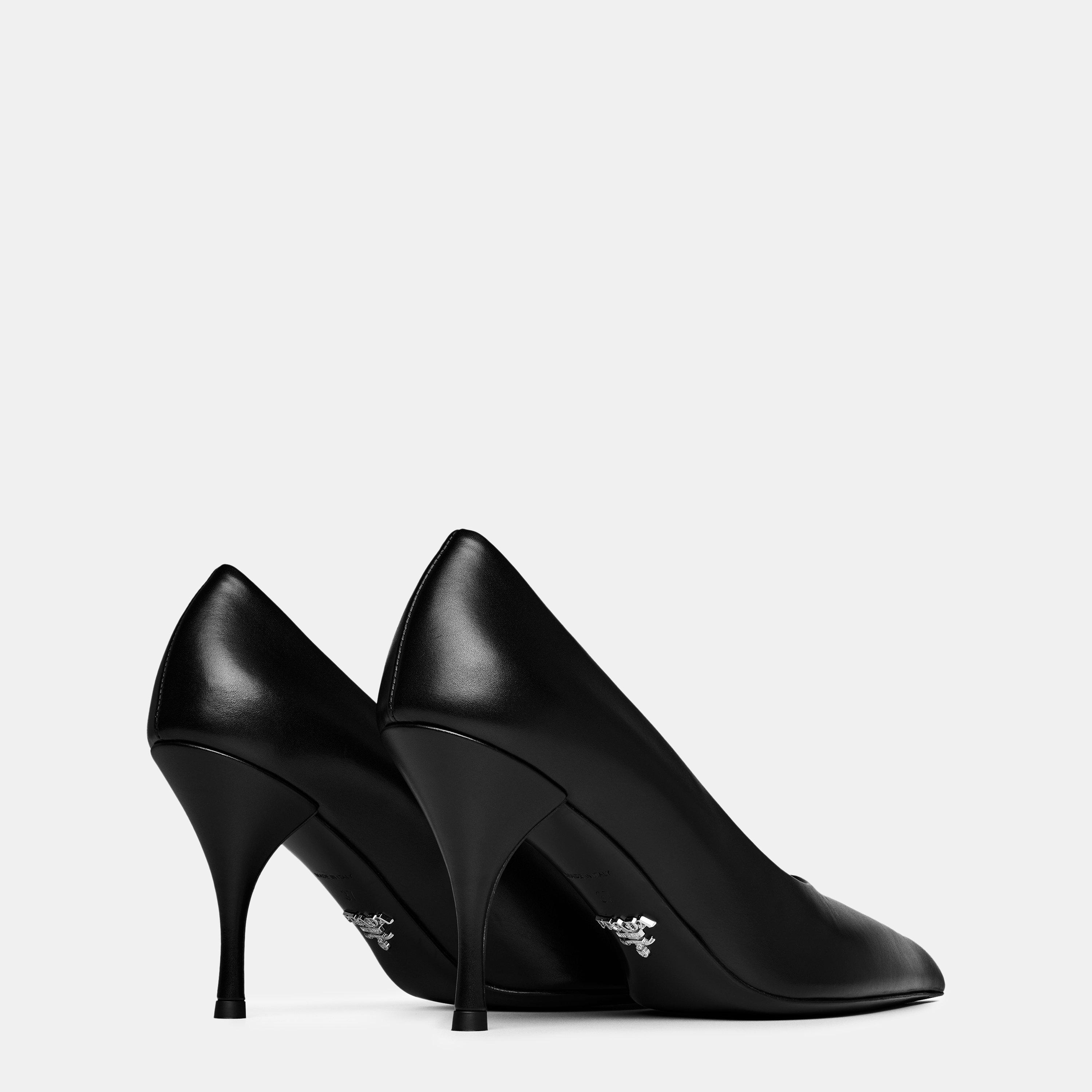 Black - Prada - Leather Pumps - 4