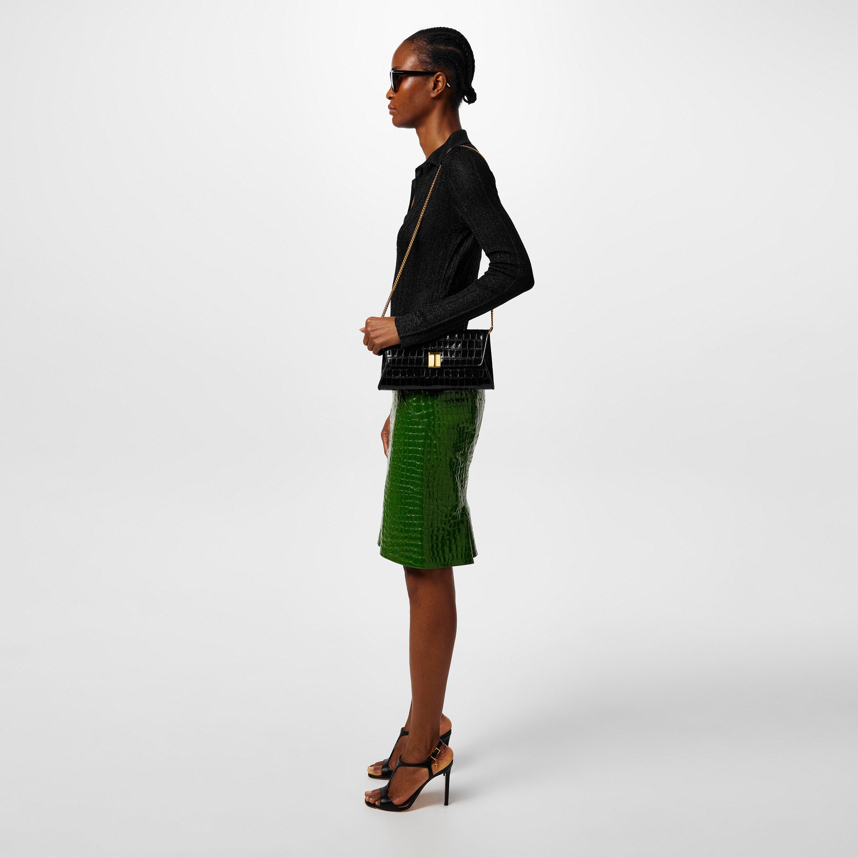 Black - Tom Ford - Women's Shiny T-Bar Stiletto Court Shoes - 6