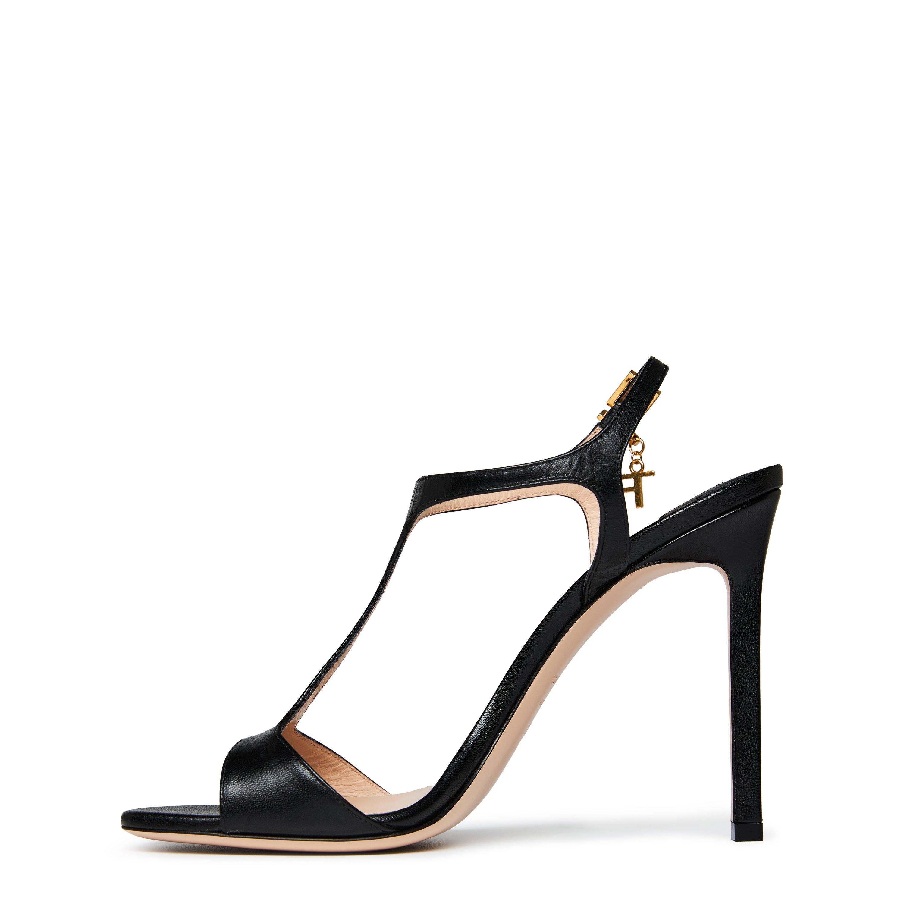 Black - Tom Ford - Women's Shiny T-Bar Stiletto Court Shoes - 3