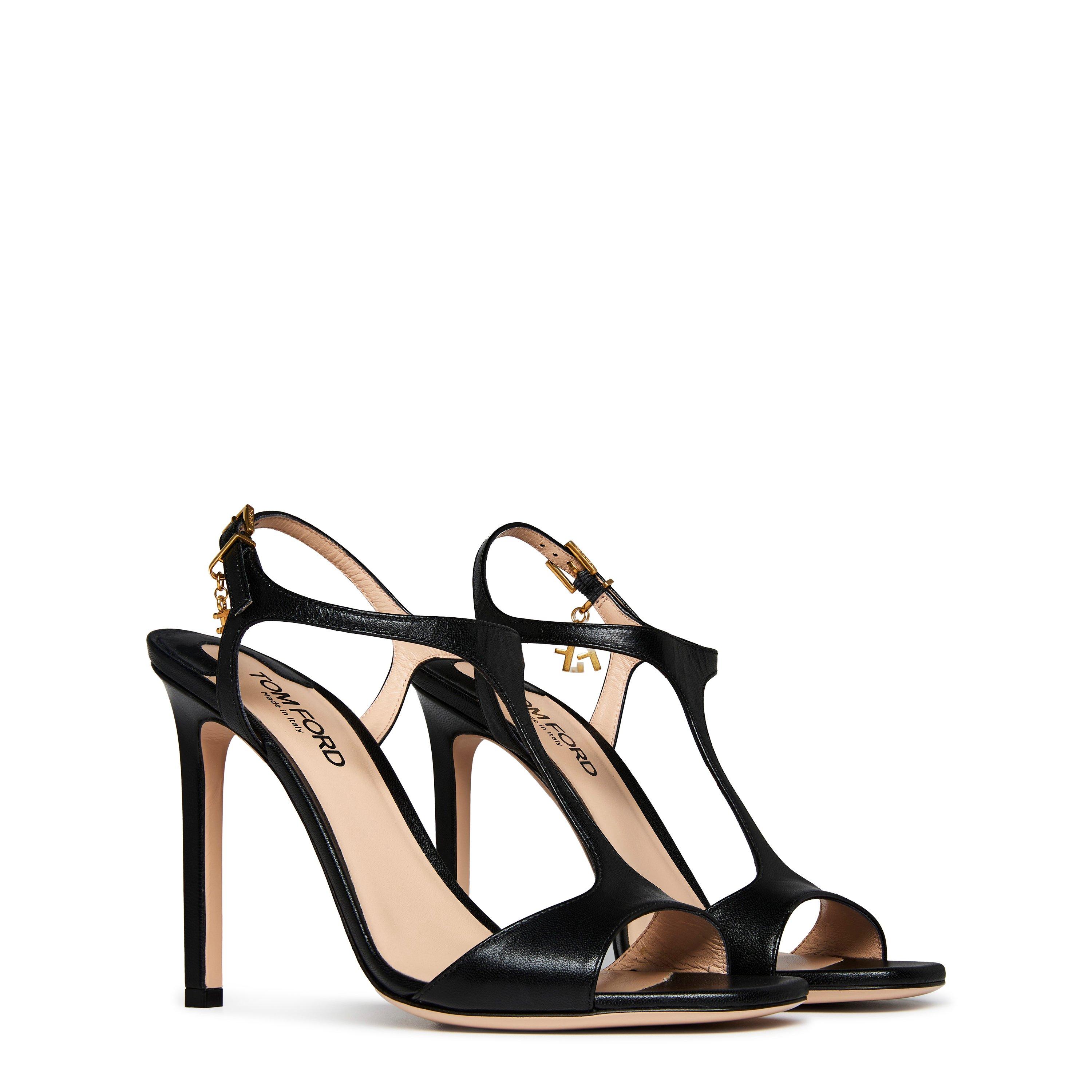 Black - Tom Ford - Women's Shiny T-Bar Stiletto Court Shoes - 4