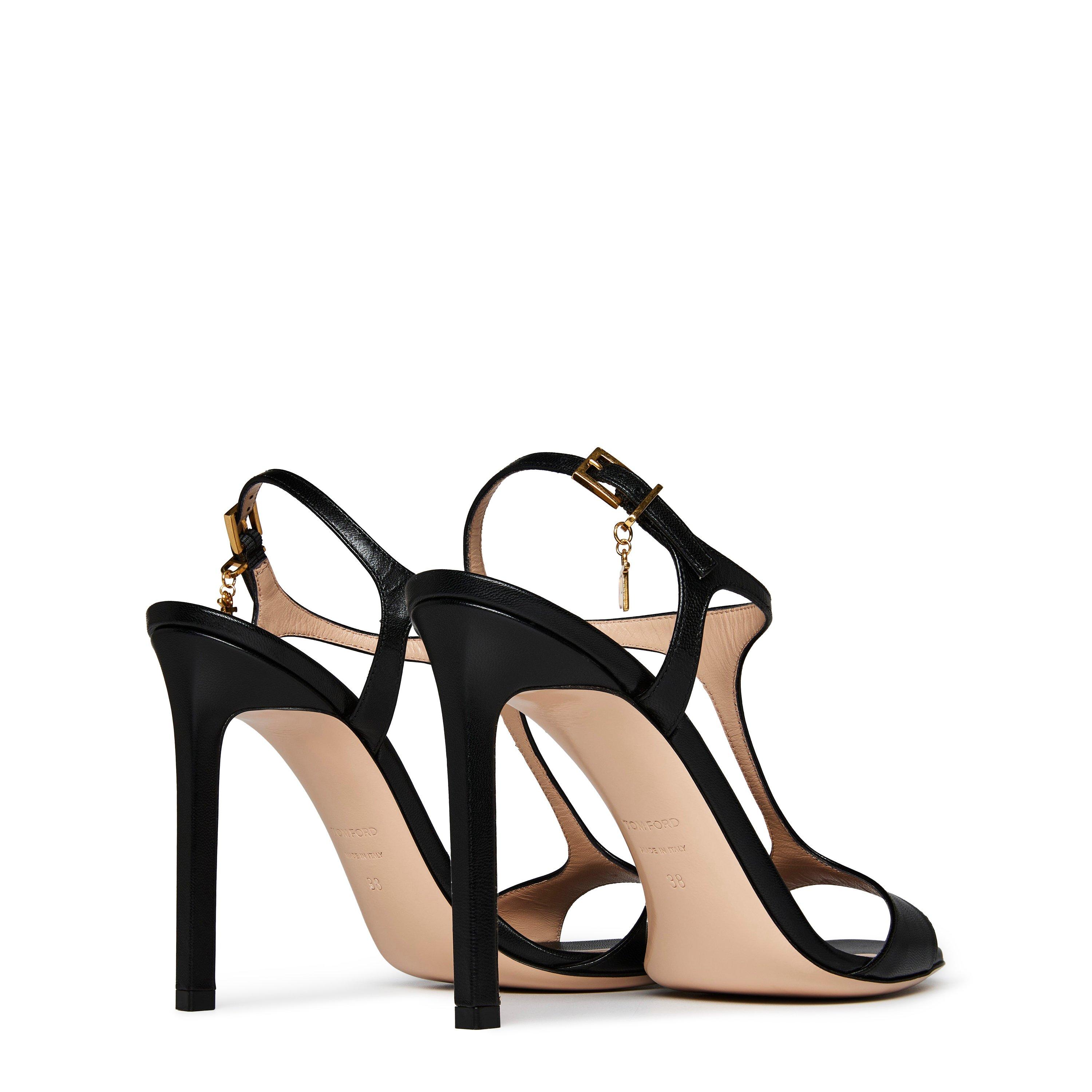 Black - Tom Ford - Women's Shiny T-Bar Stiletto Court Shoes - 5