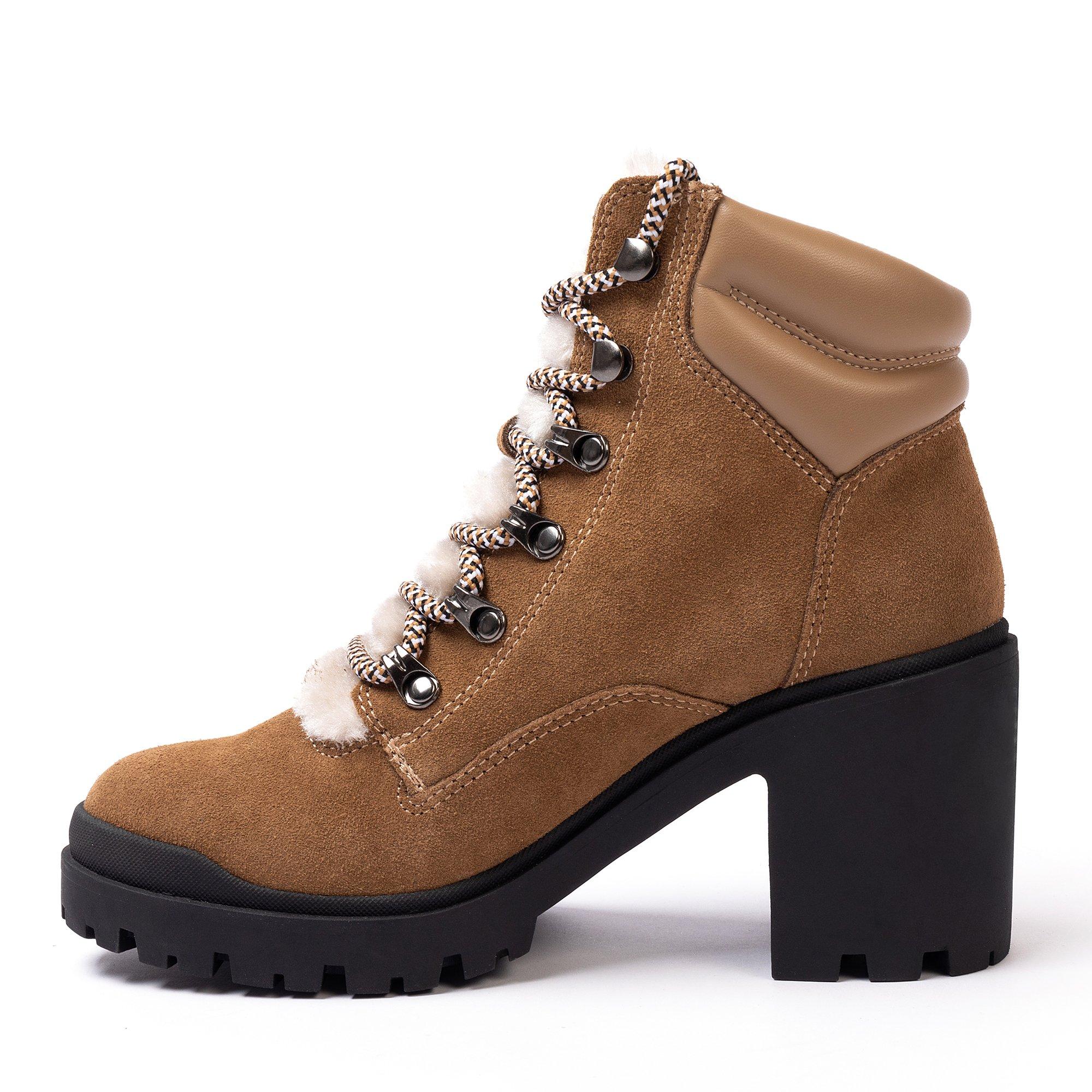 Cognac - Golddigga - Suede Heel Women boots - 6