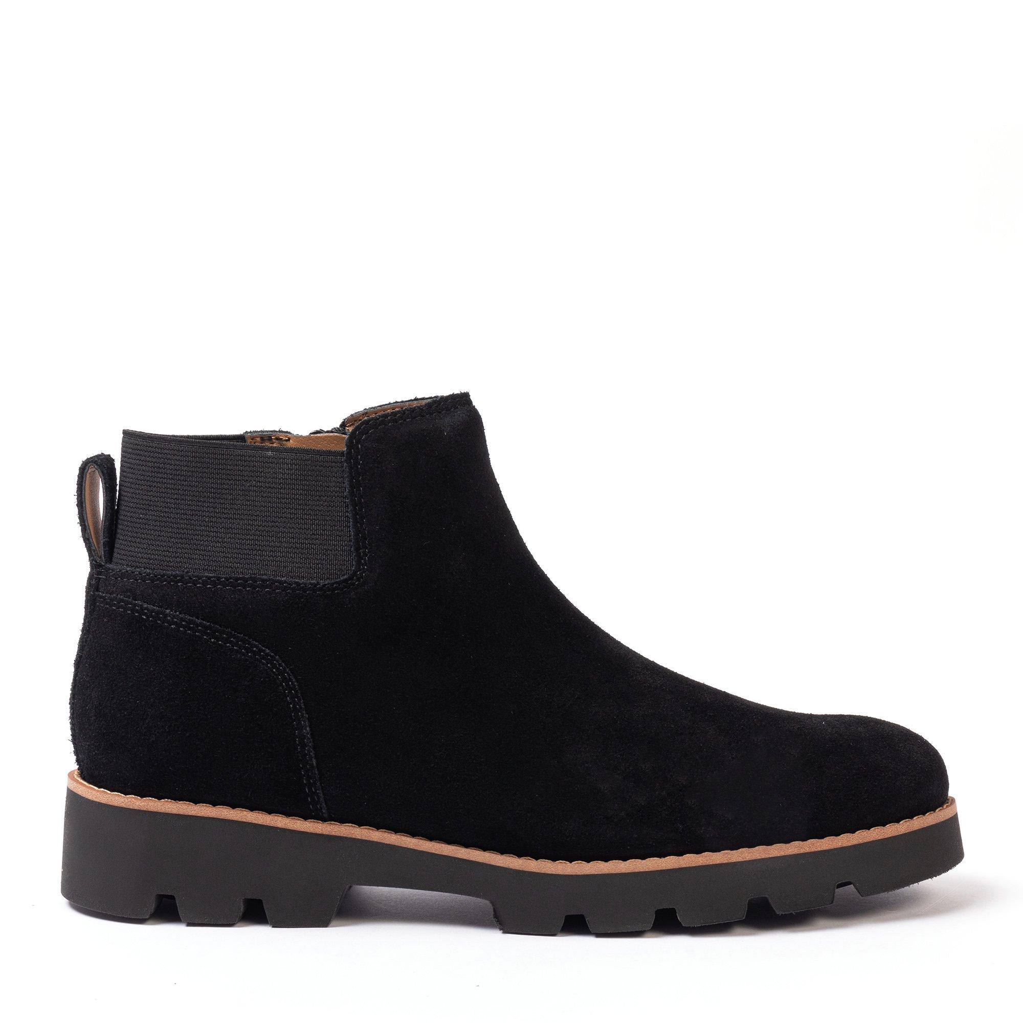 Black - Golddigga - Suede Flat Women Boot - 1