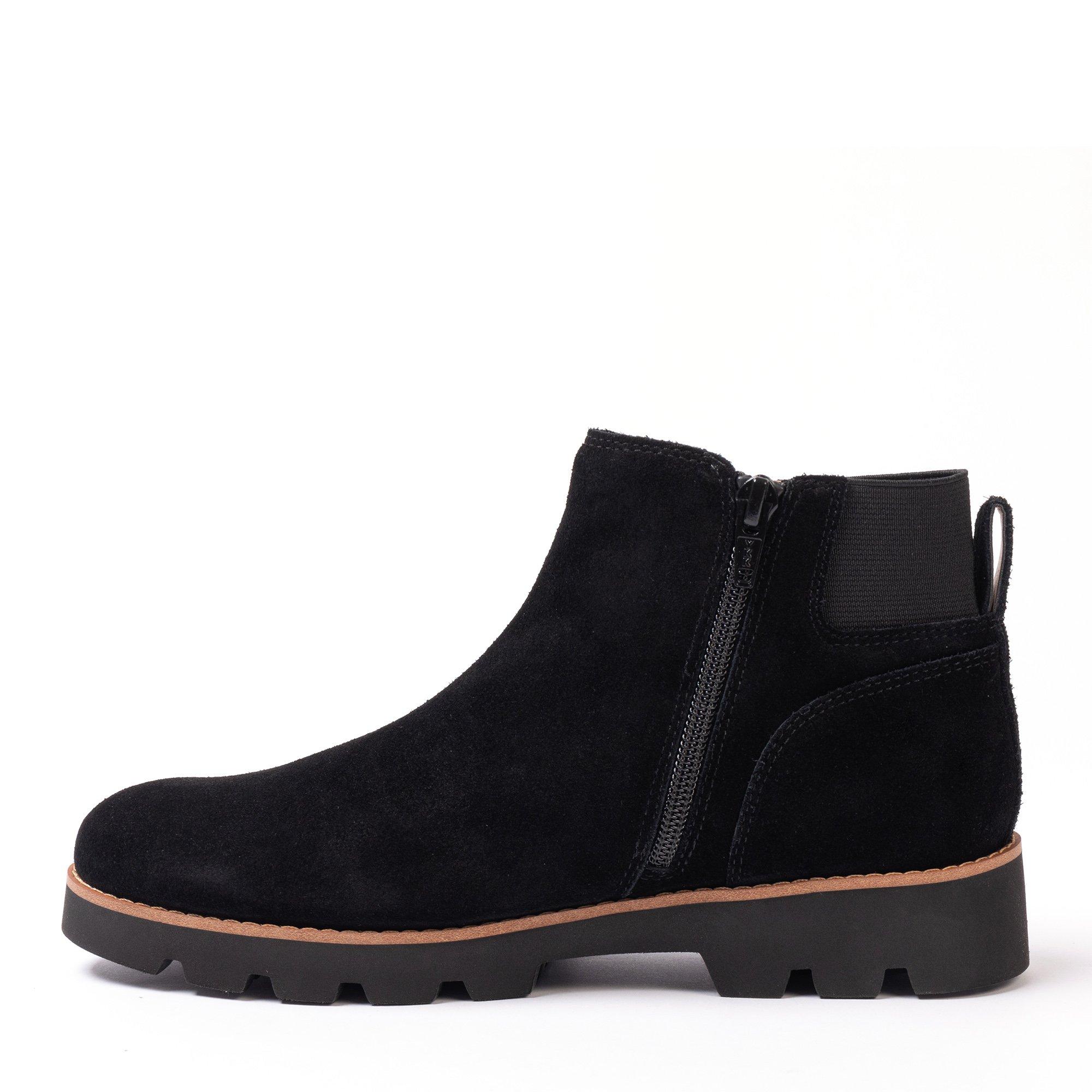 Noir - Golddigga - Suede Flat Women Boot - 6