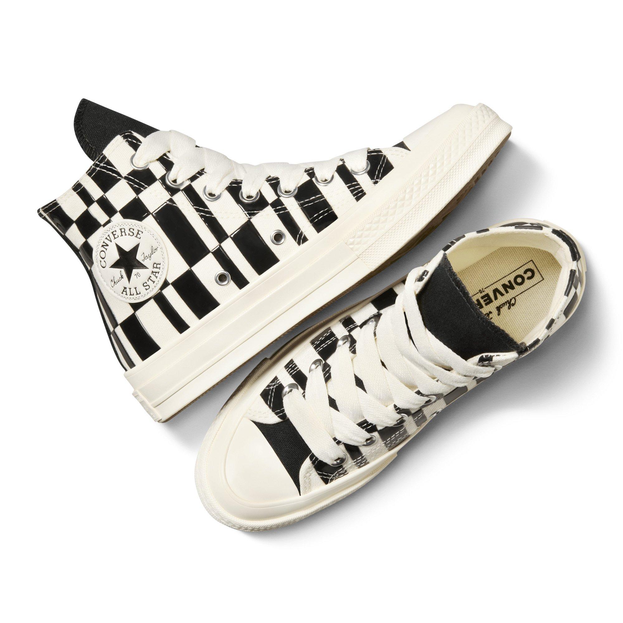 White/Black - Converse - Chuck 70 Checkered Hi Top Shoes - 5