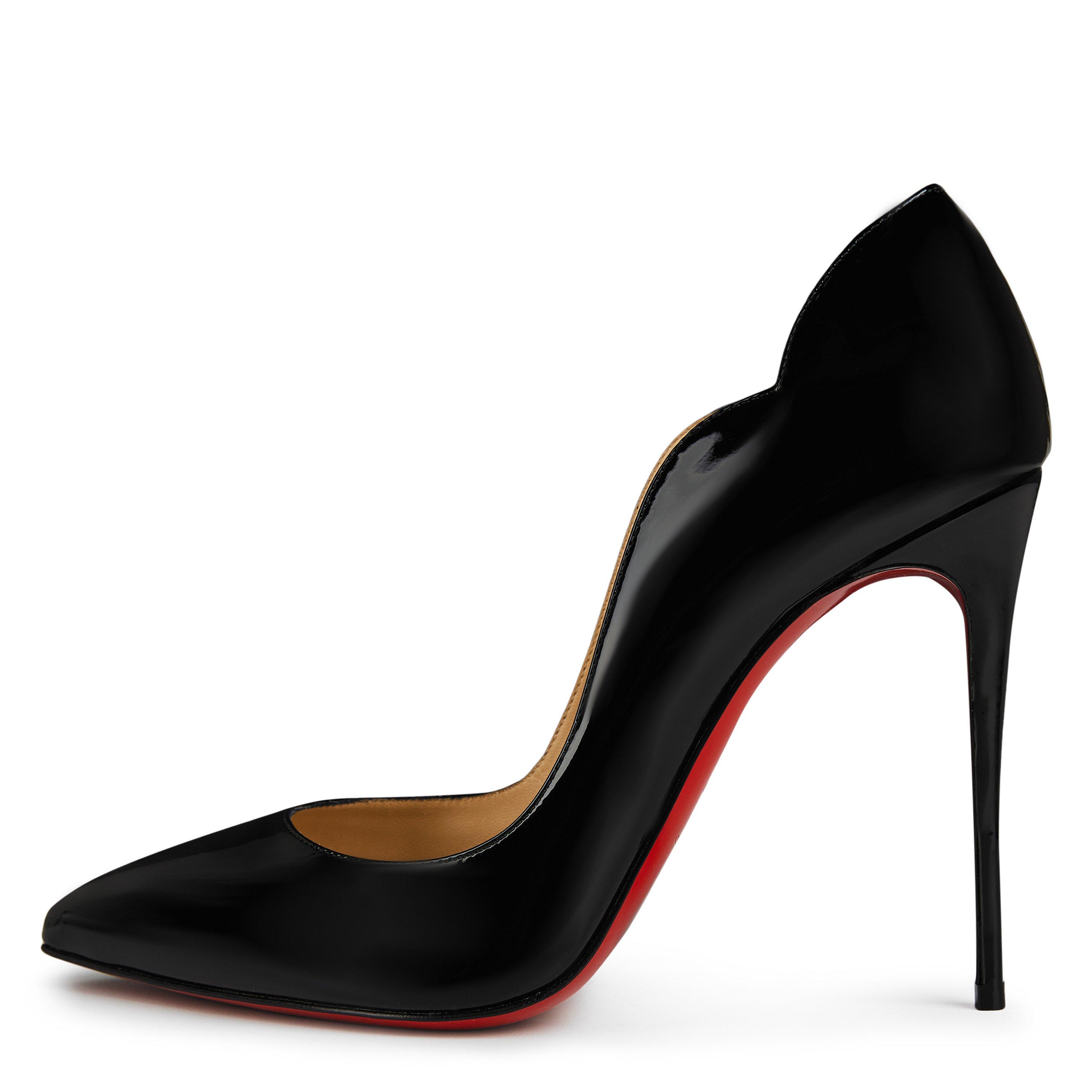 Black - Christian Louboutin - Women's Hot Chick Leather Pumps, 100mm - 2