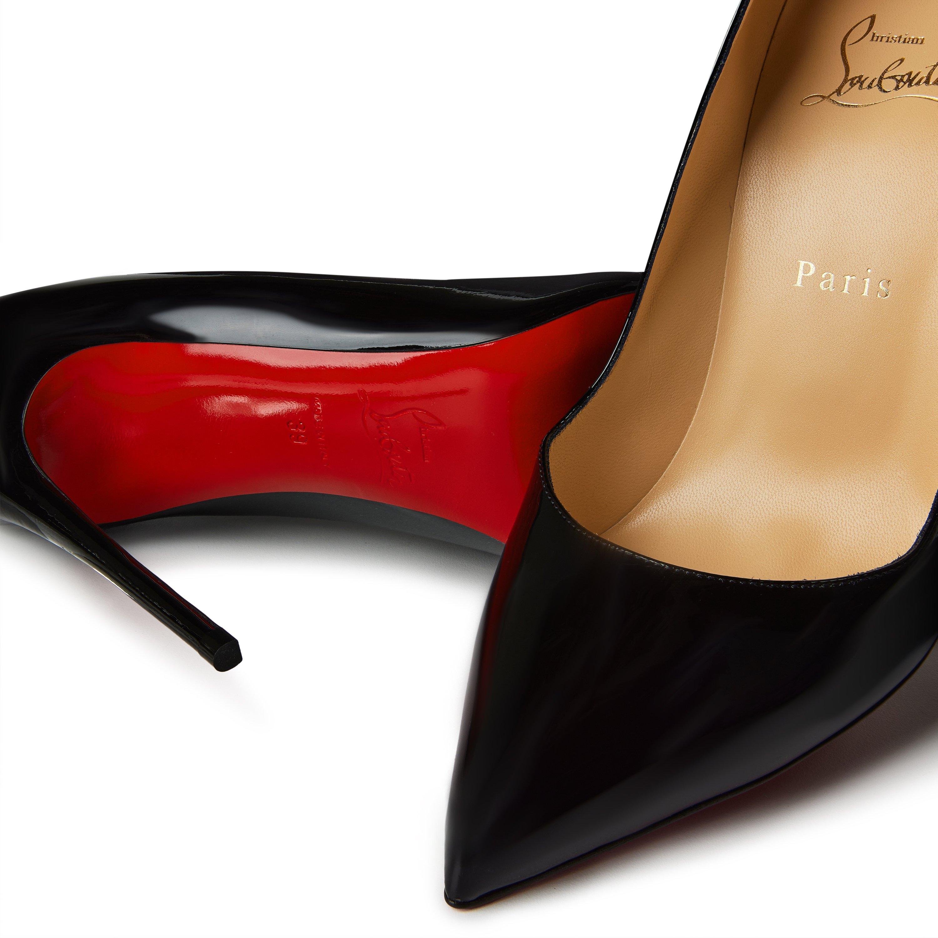 Black - Christian Louboutin - Women's Hot Chick Leather Pumps, 100mm - 4