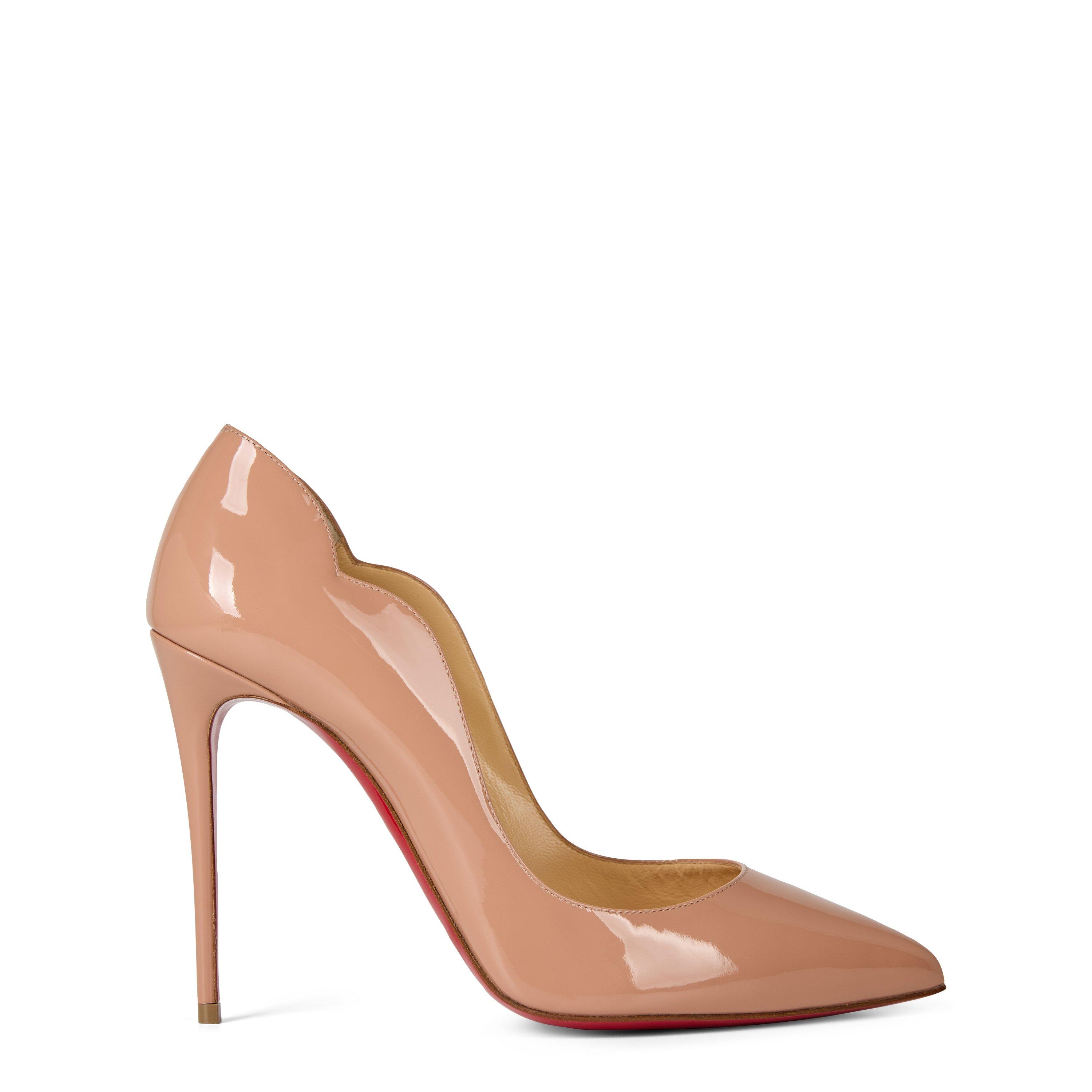 Blush - Christian Louboutin - Women's Hot Chick Leather Pumps, 100mm - 1