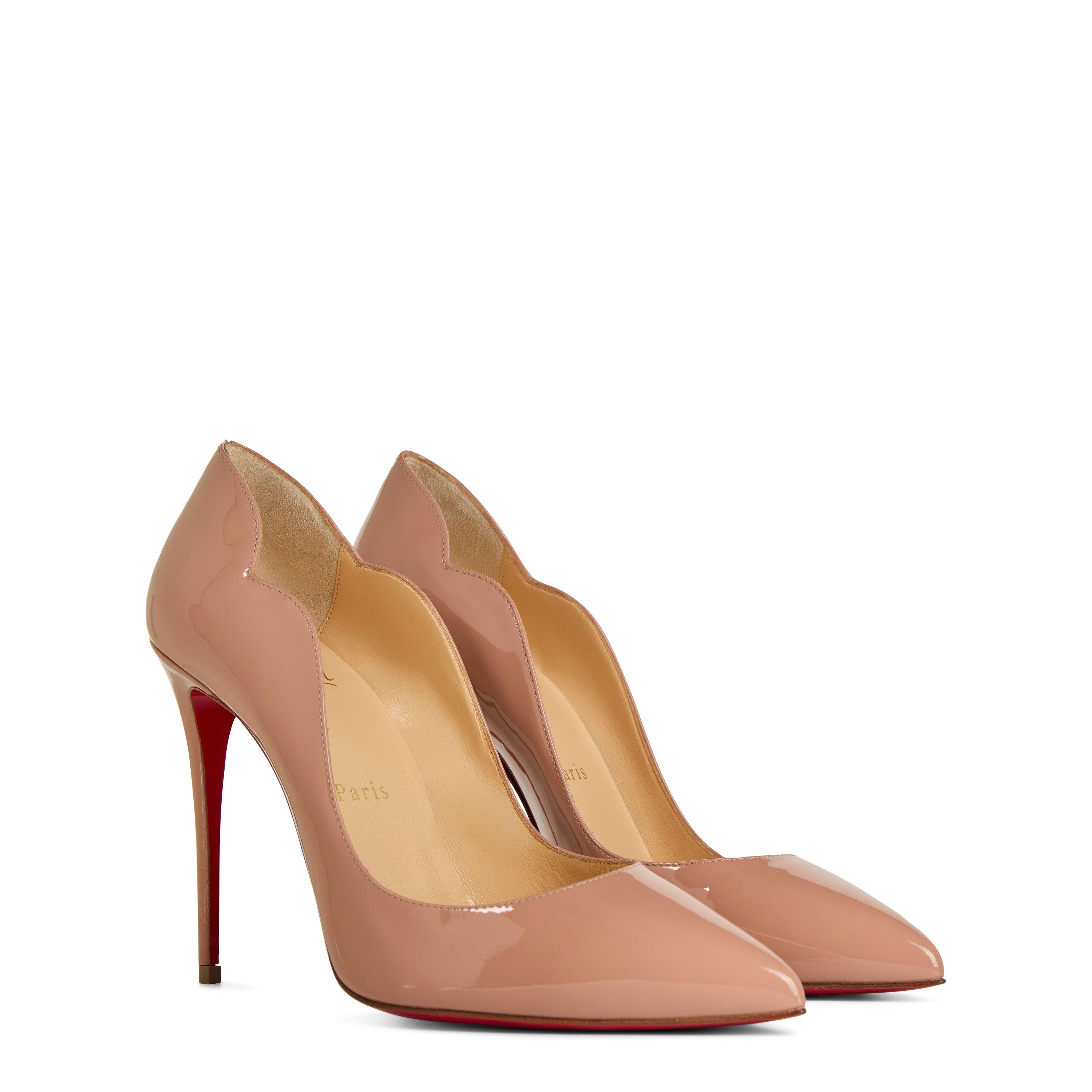 Blush - Christian Louboutin - Women's Hot Chick Leather Pumps, 100mm - 4