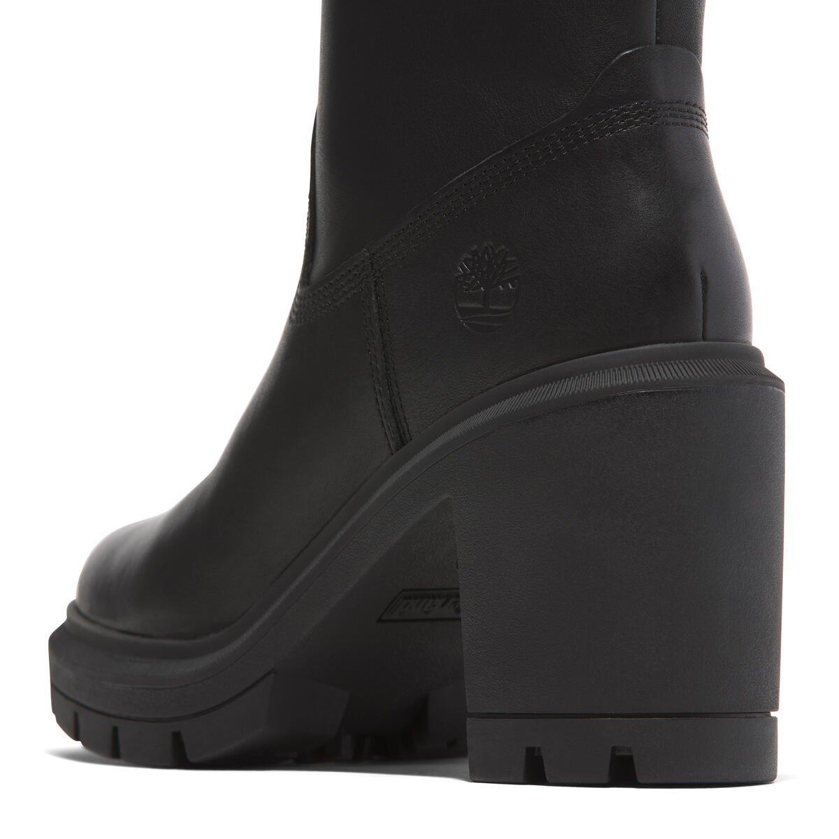 Black - Timberland - Women's Allington Heights Mid Zipped Ankle Heeled Boots - 7