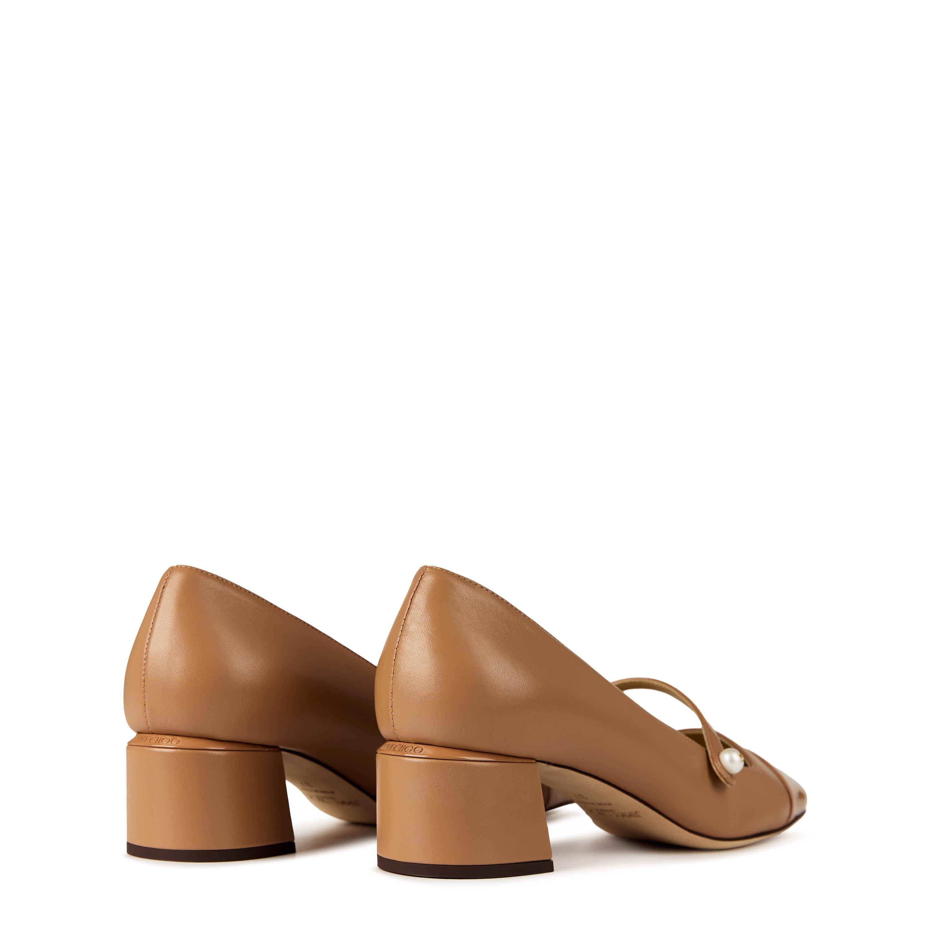 BISCUIT - Jimmy Choo - Elisa 45 Leather Pumps - 4