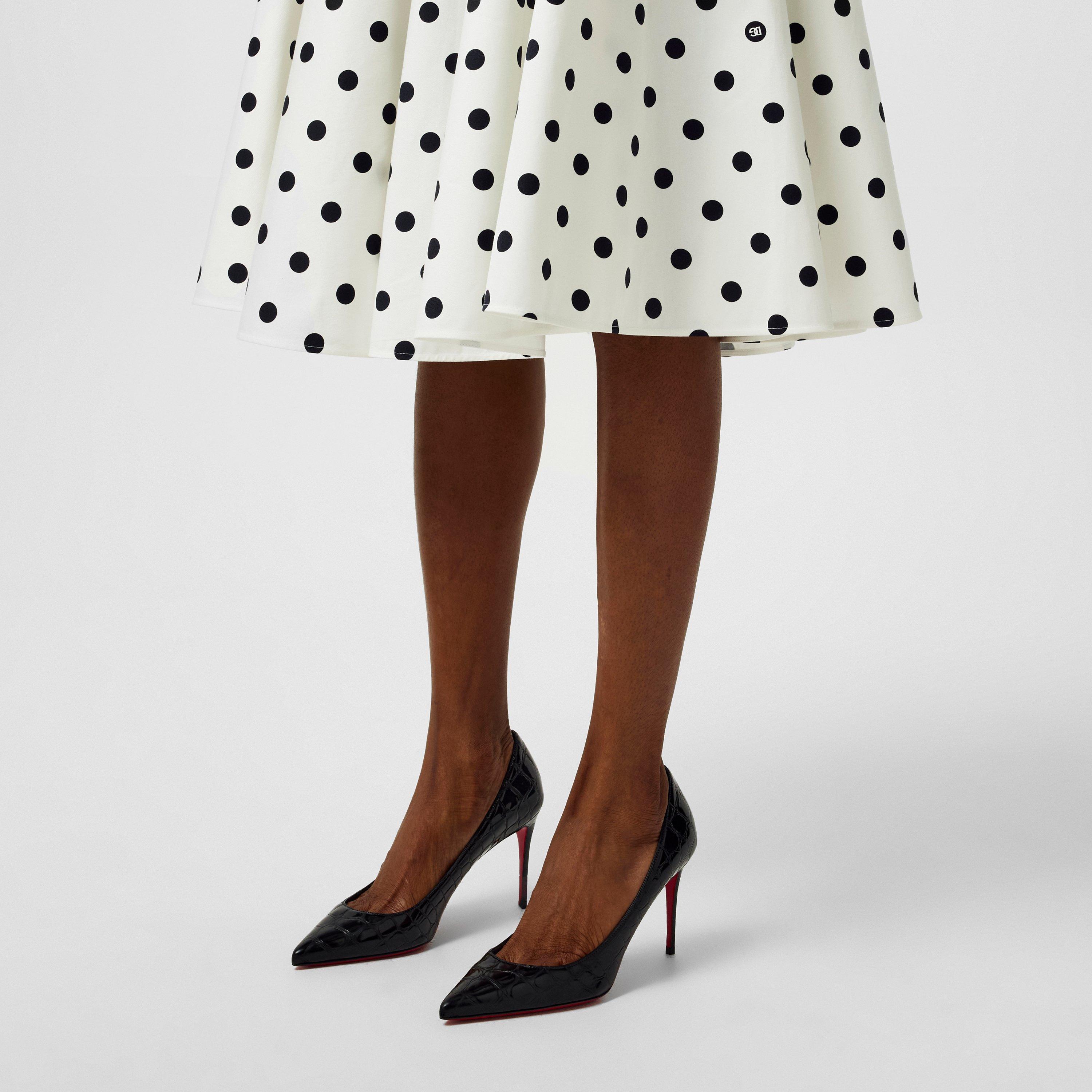 Black - Christian Louboutin - Kate 85mm Croc Pumps - 3