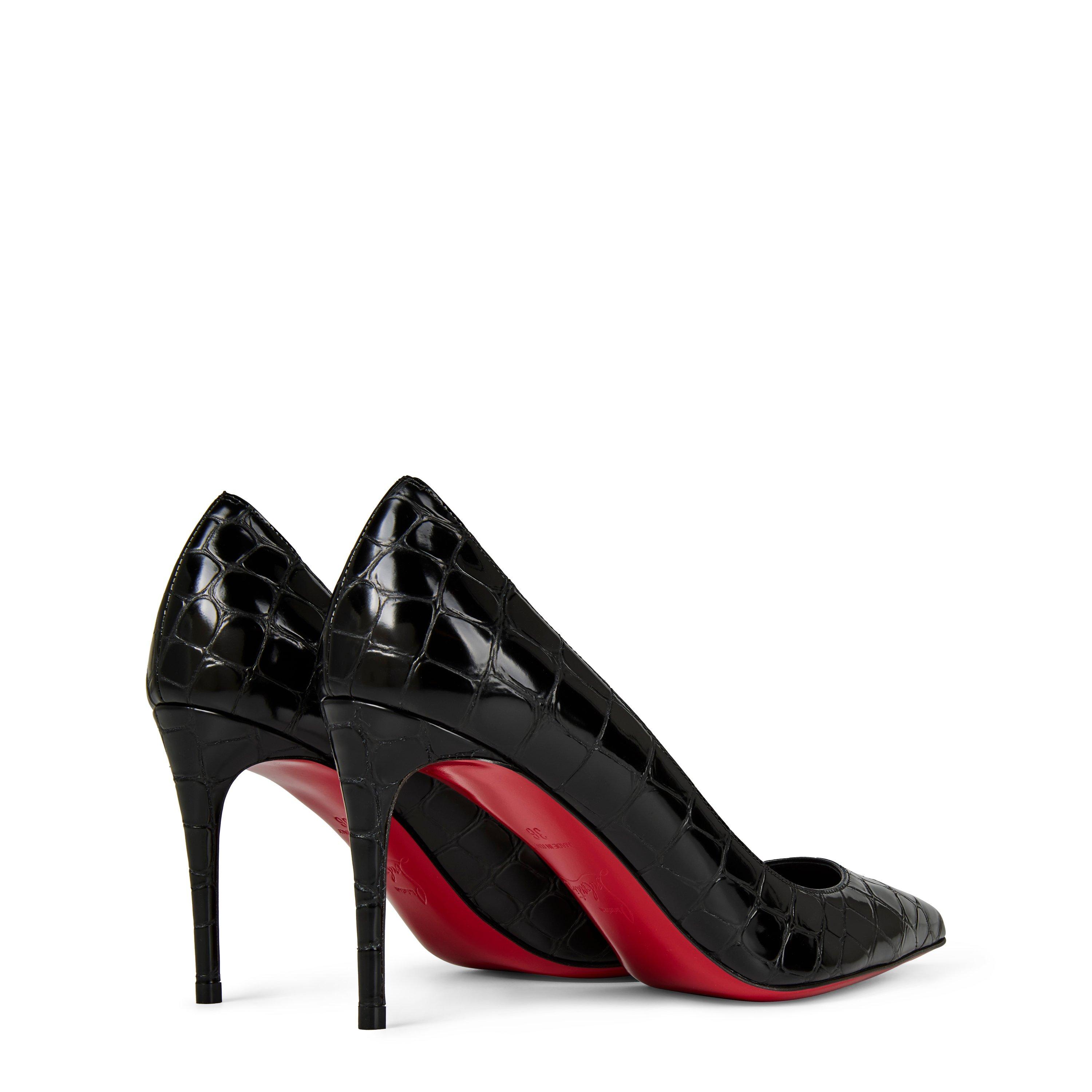 Black - Christian Louboutin - Kate 85mm Croc Pumps - 5