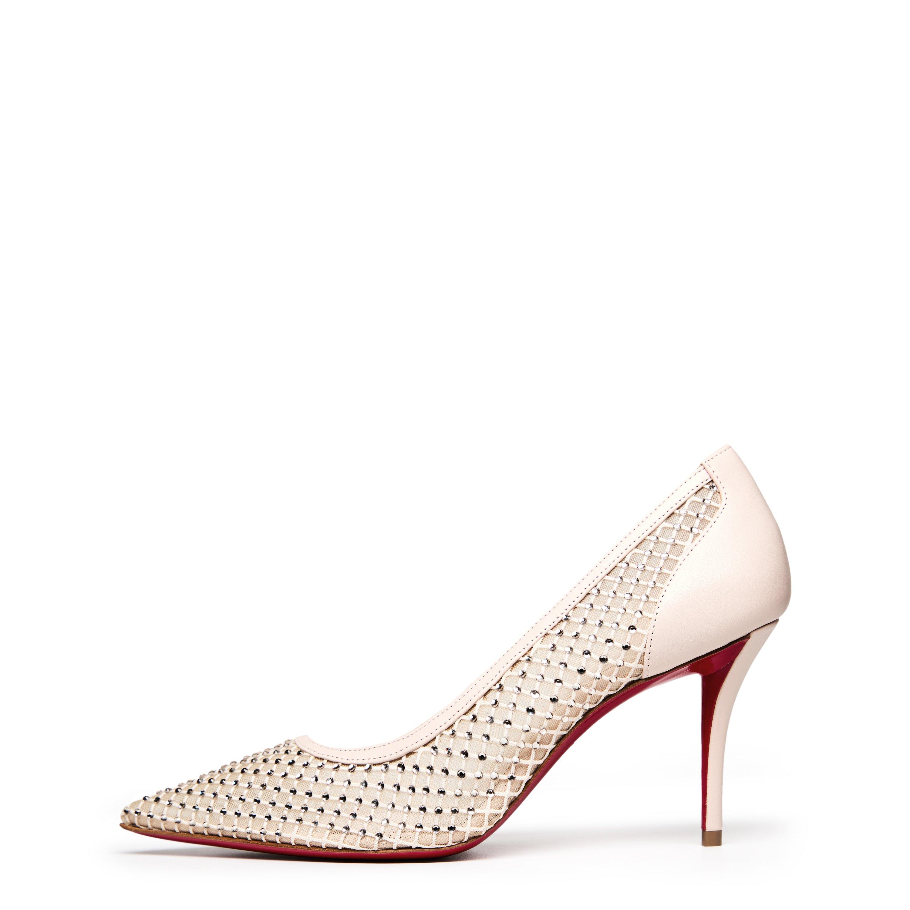 Leche - Christian Louboutin - Apostropha Mesh Strass 80mm Pumps - 2