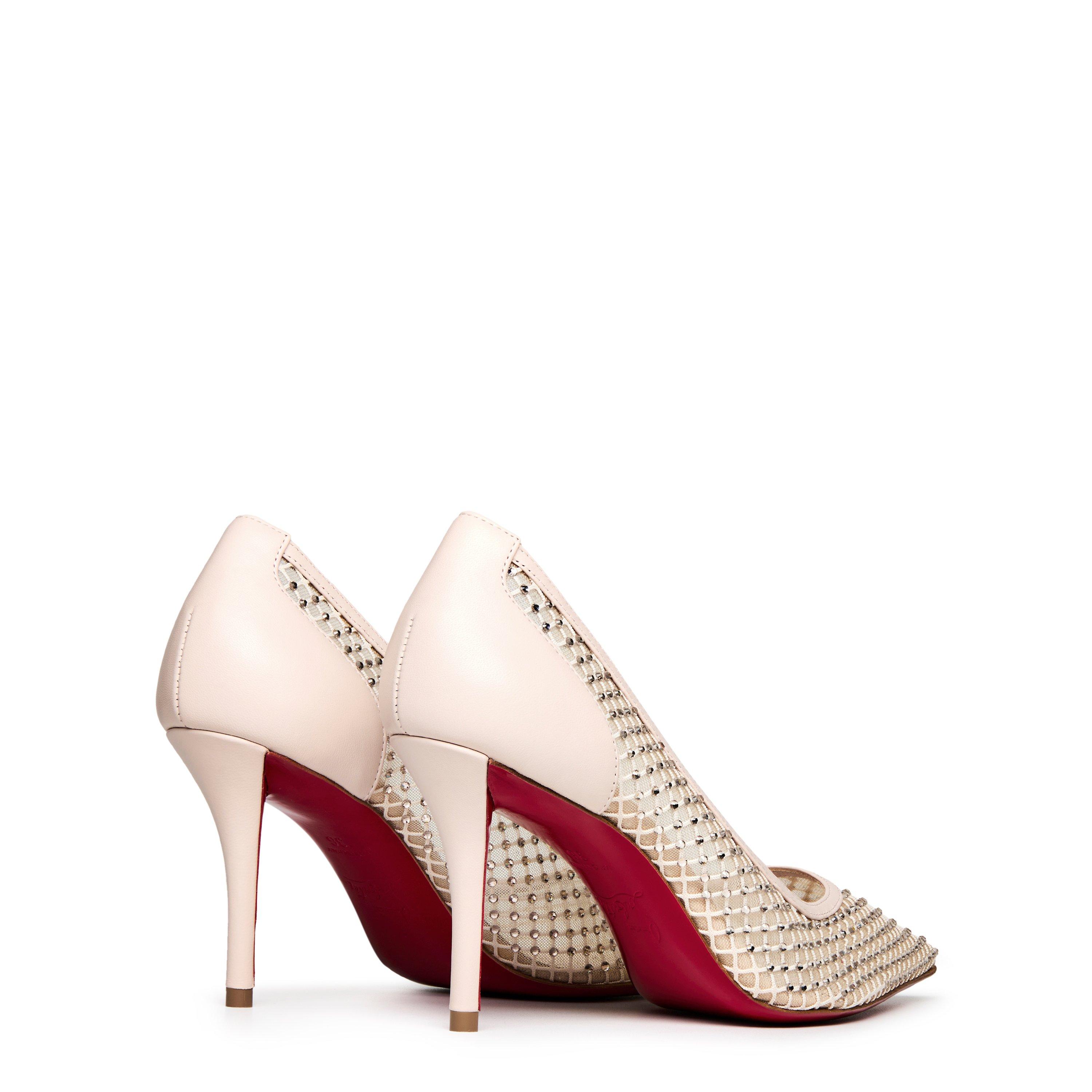 Leche - Christian Louboutin - Apostropha Mesh Strass 80mm Pumps - 5