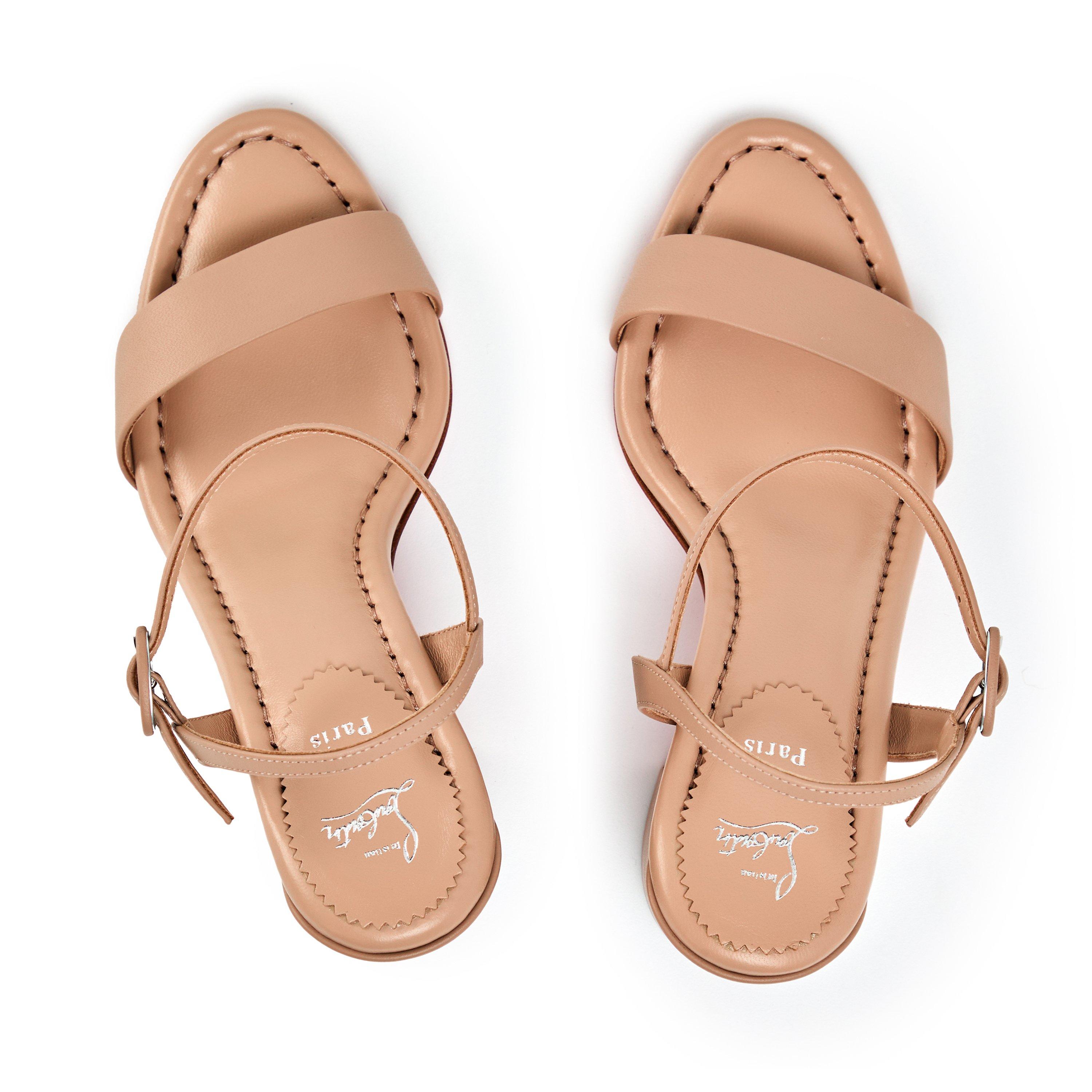 Blush - Christian Louboutin - Women's Leather Miss Jane Sandals, 85mm - 5