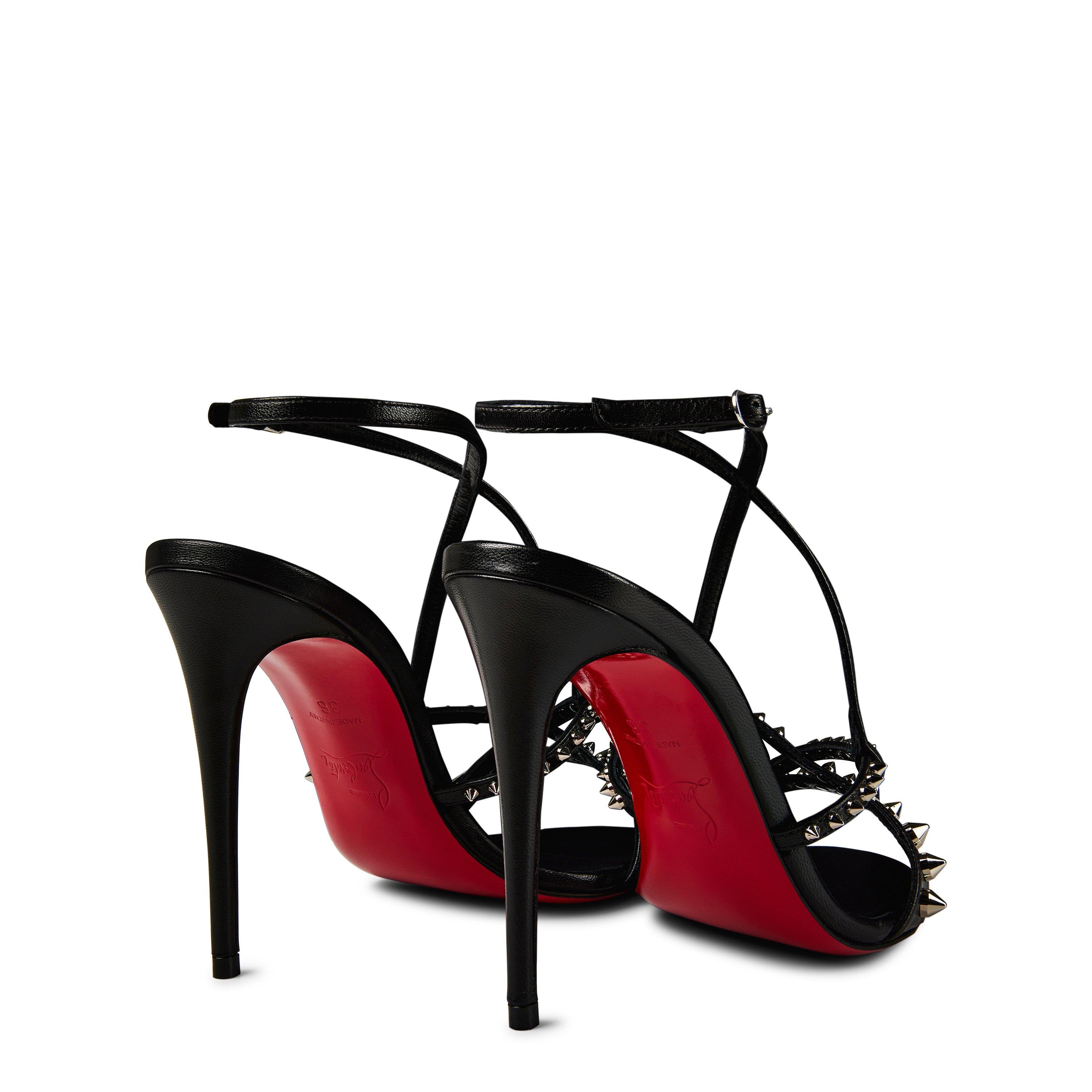 Black - Christian Louboutin - Tatooshka Spikes 100mm Strappy Sandals - 5