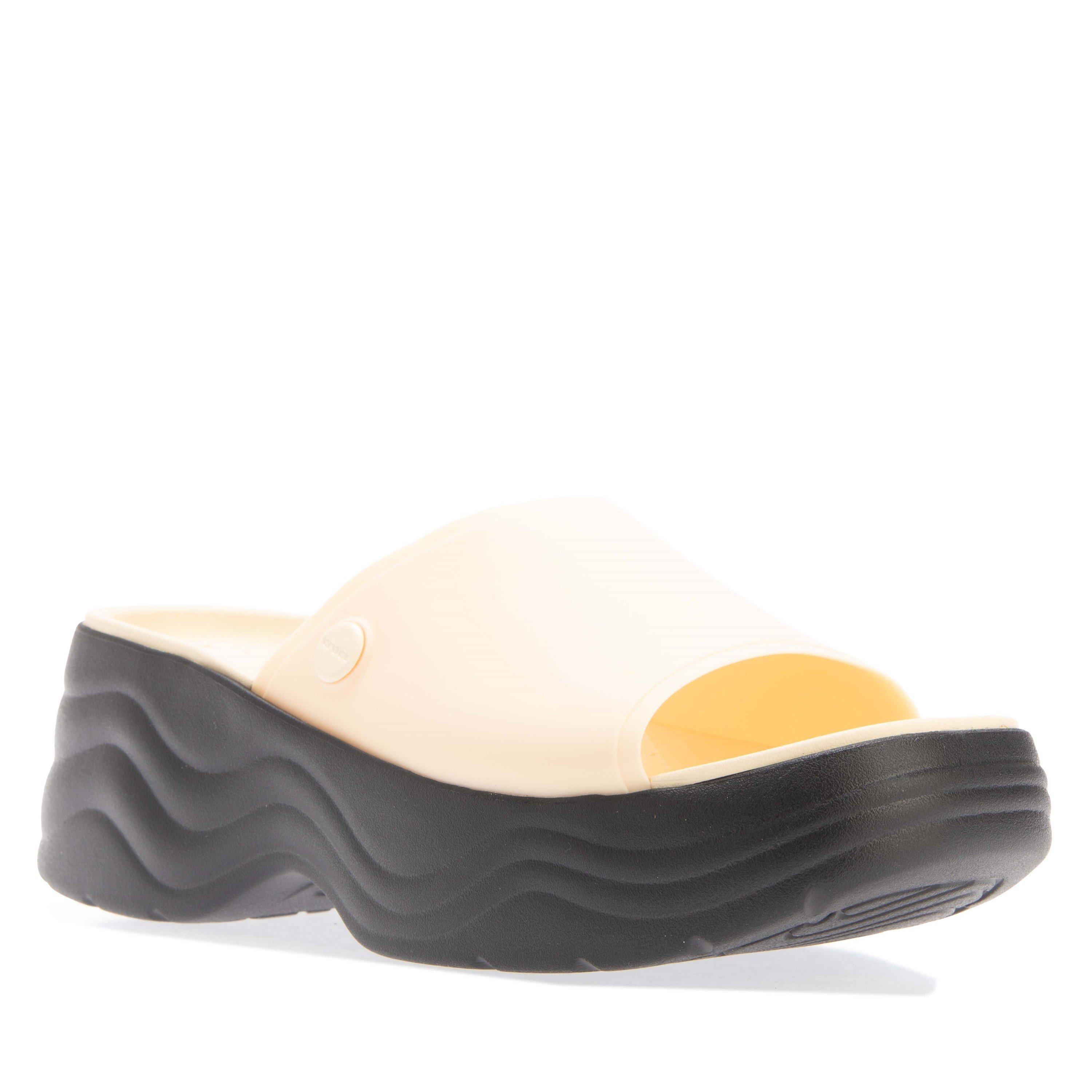 Vanille/Schwarz - Crocs - Women's Skyline Platform Wedge Heeled Sandal - 4