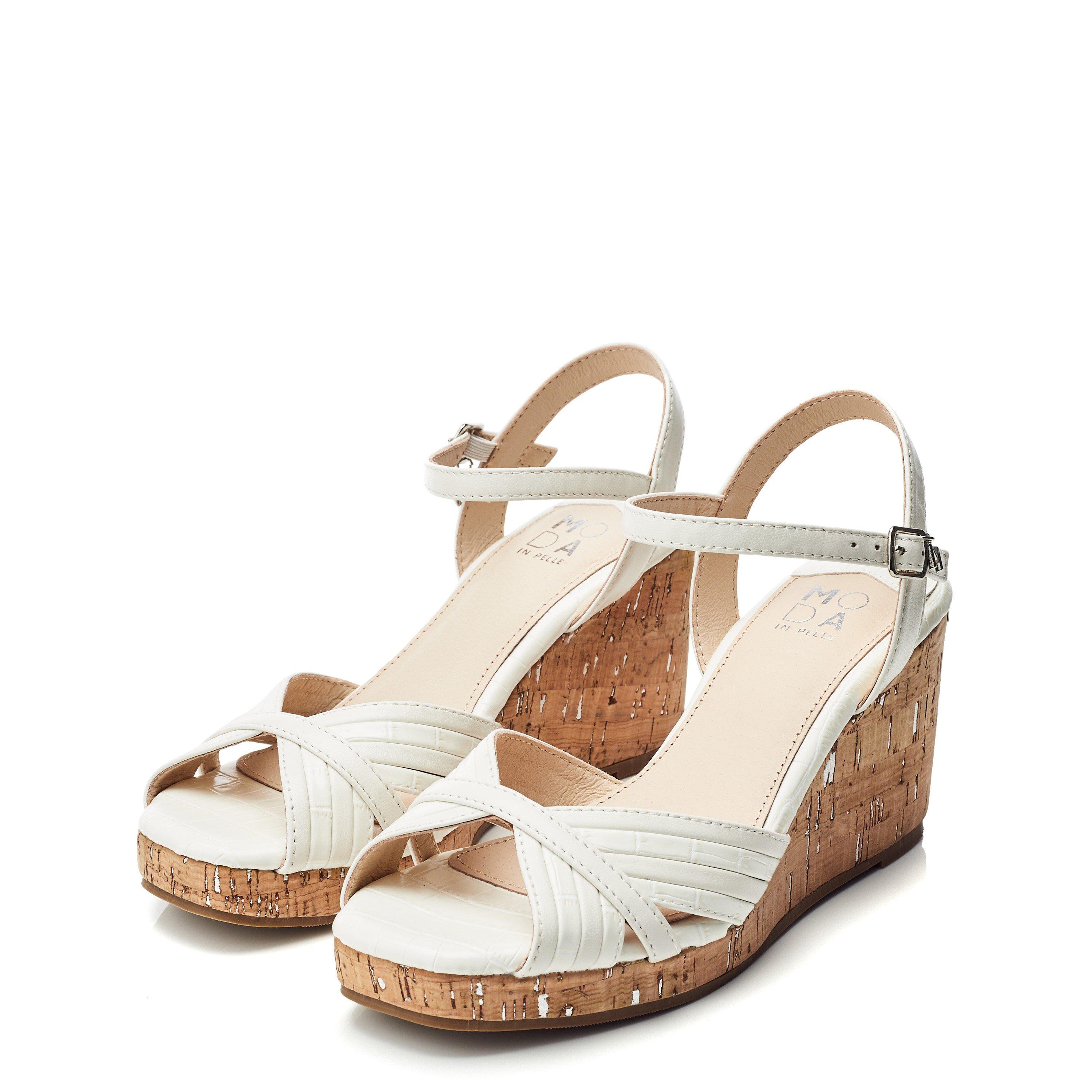 Wit - Moda in Pelle - Women's Peppermint Wedge Heeled Sandals - 2