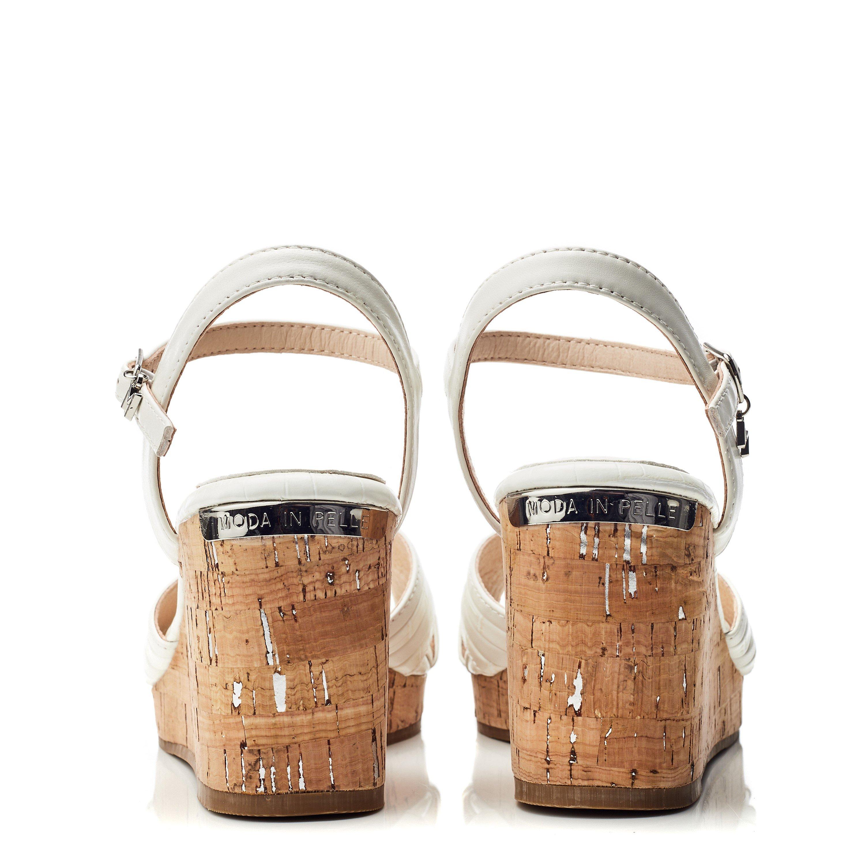 Wit - Moda in Pelle - Women's Peppermint Wedge Heeled Sandals - 3