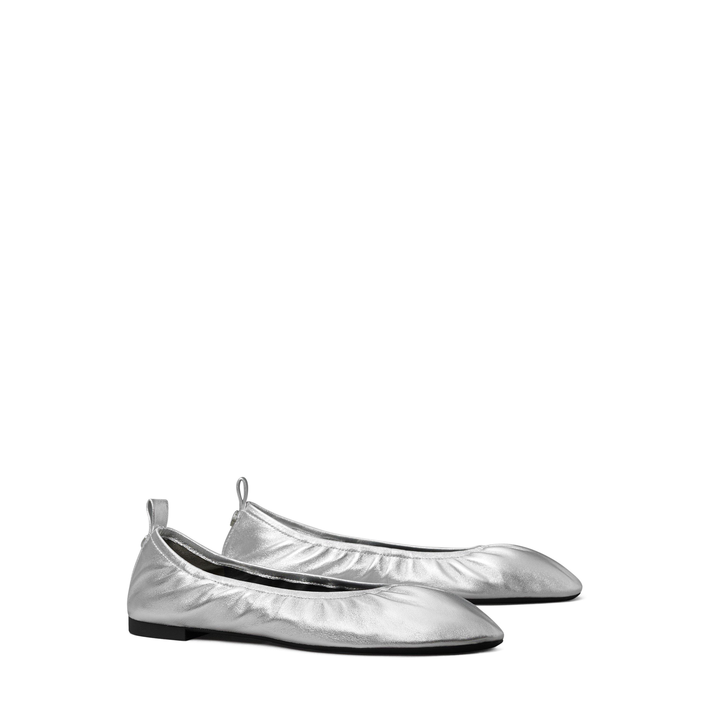 Silver - Tory Burch - Eddie Ballet Pumps - 3