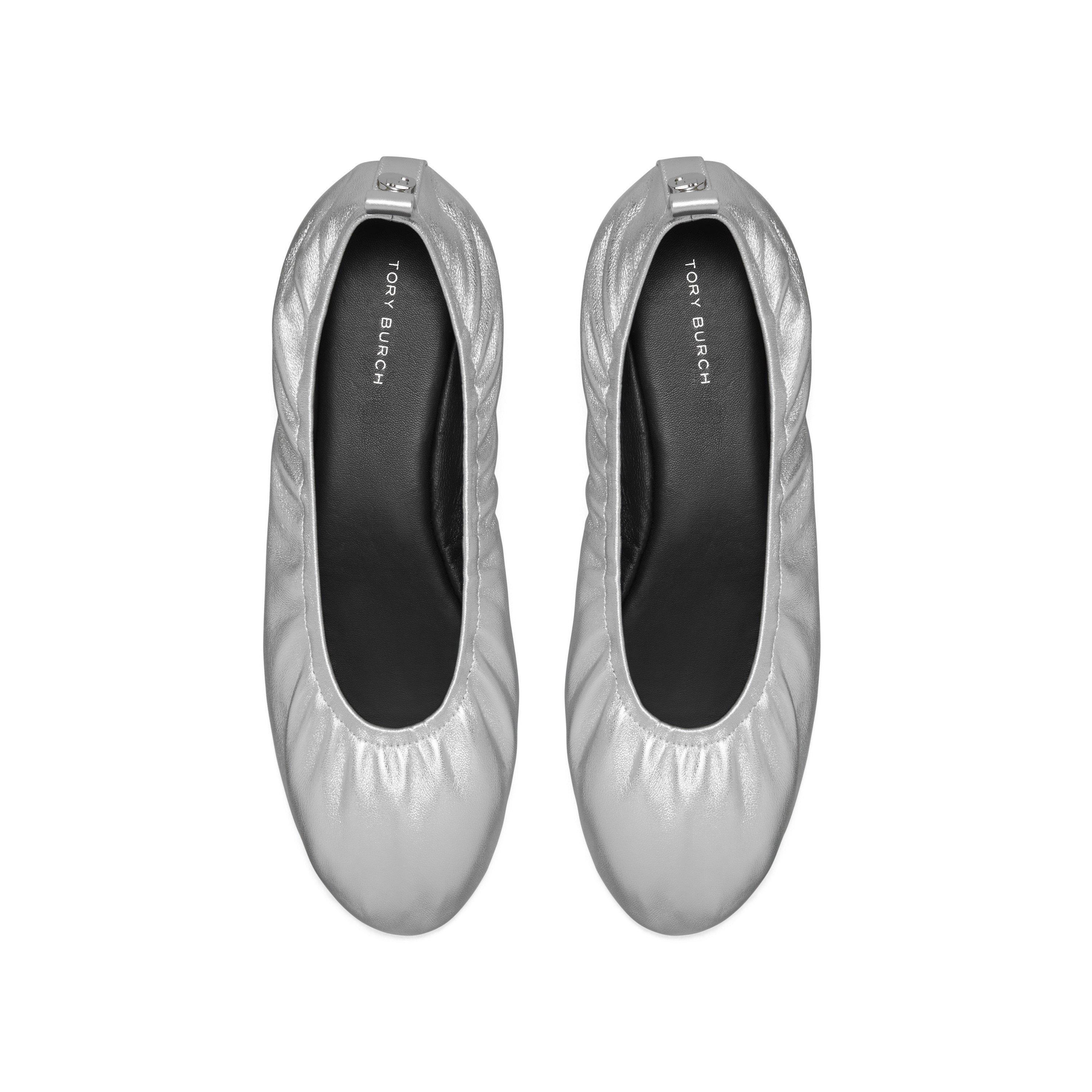 Silver - Tory Burch - Eddie Ballet Pumps - 5