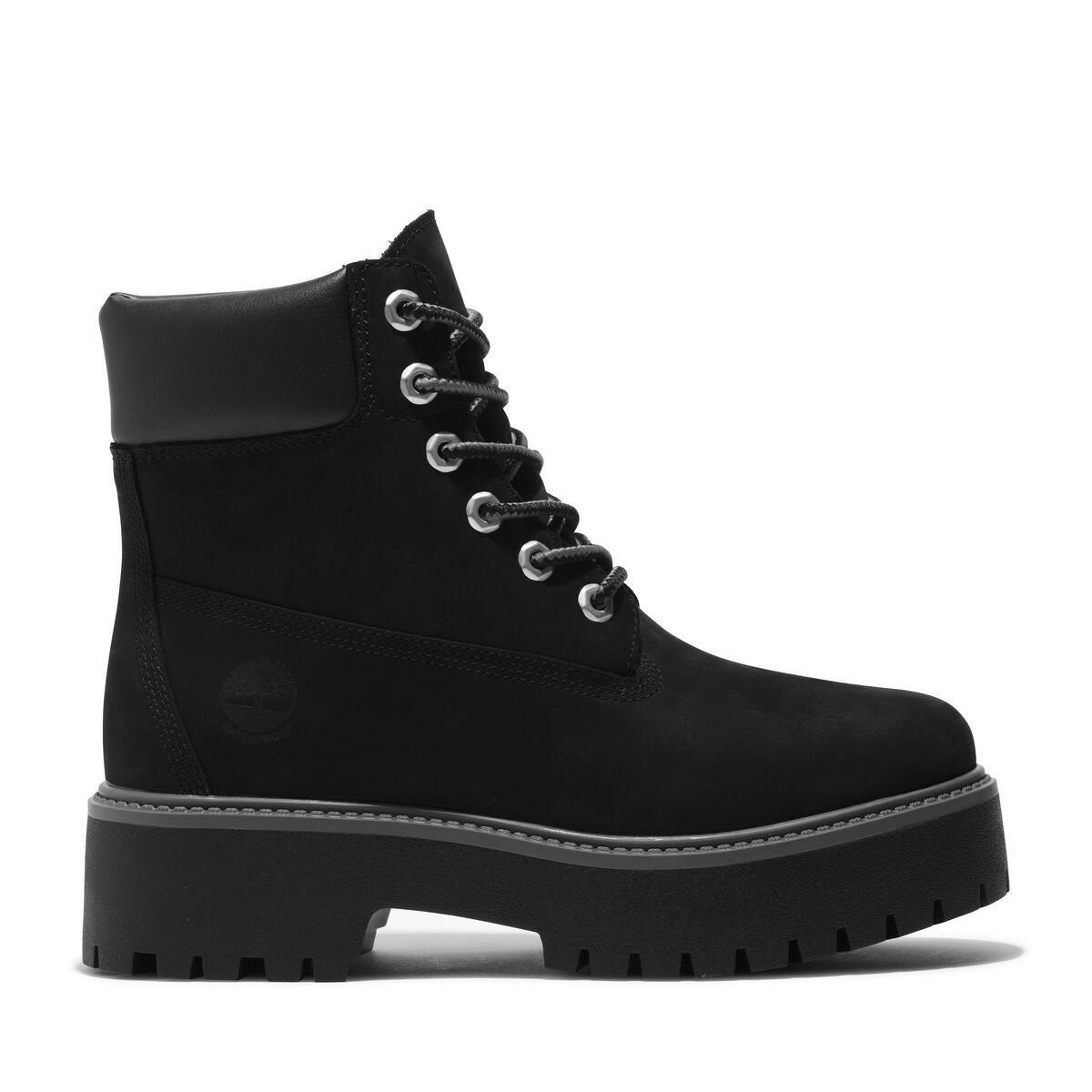 Jet Black - Timberland - Womens Stone Street 6 Inch Boots - 1
