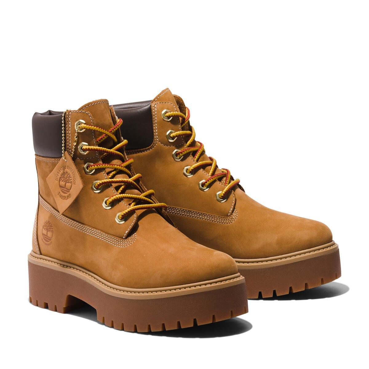 Wheat - Timberland - Womens Stone Street 6 Inch Boots - 4