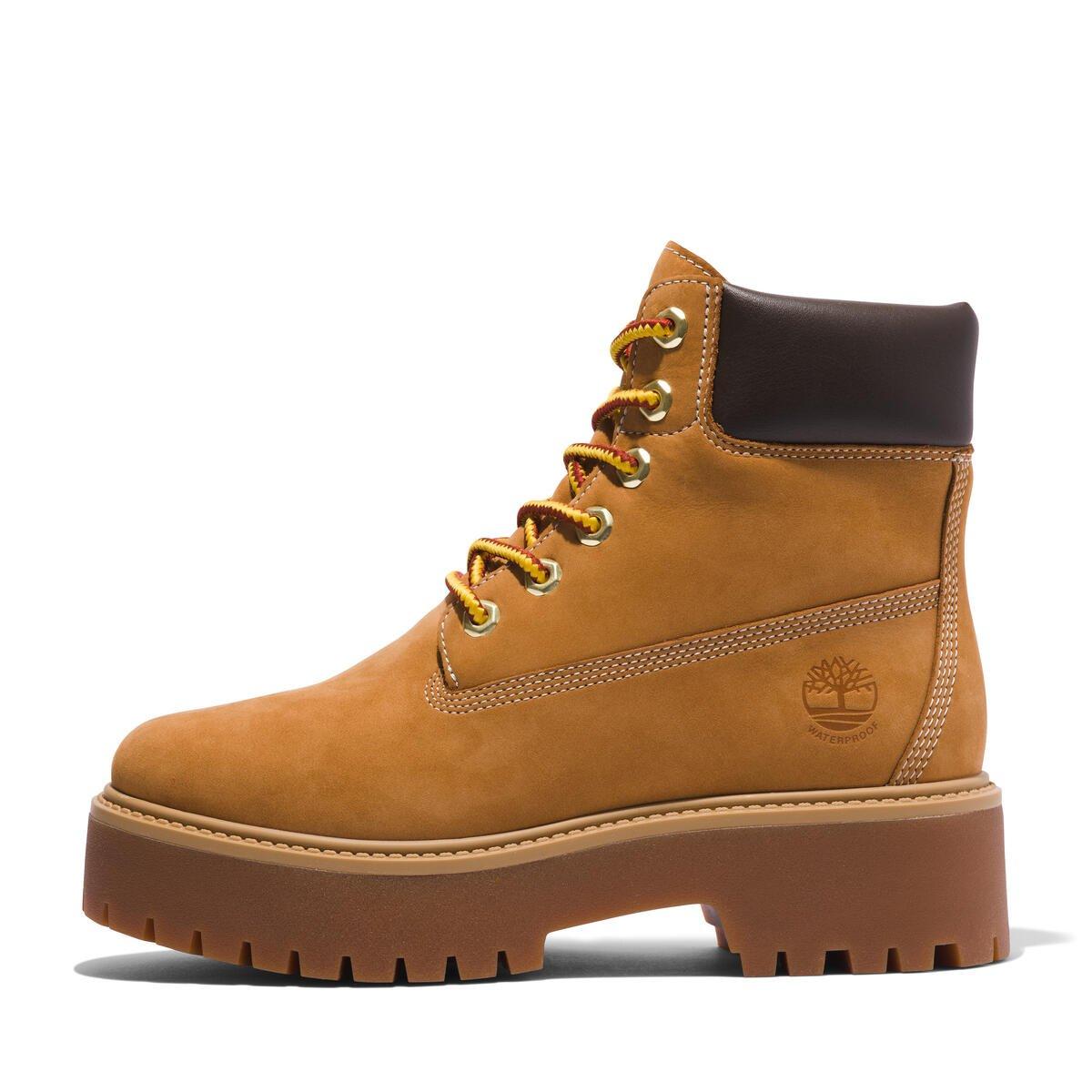 Wheat - Timberland - Womens Stone Street 6 Inch Boots - 8