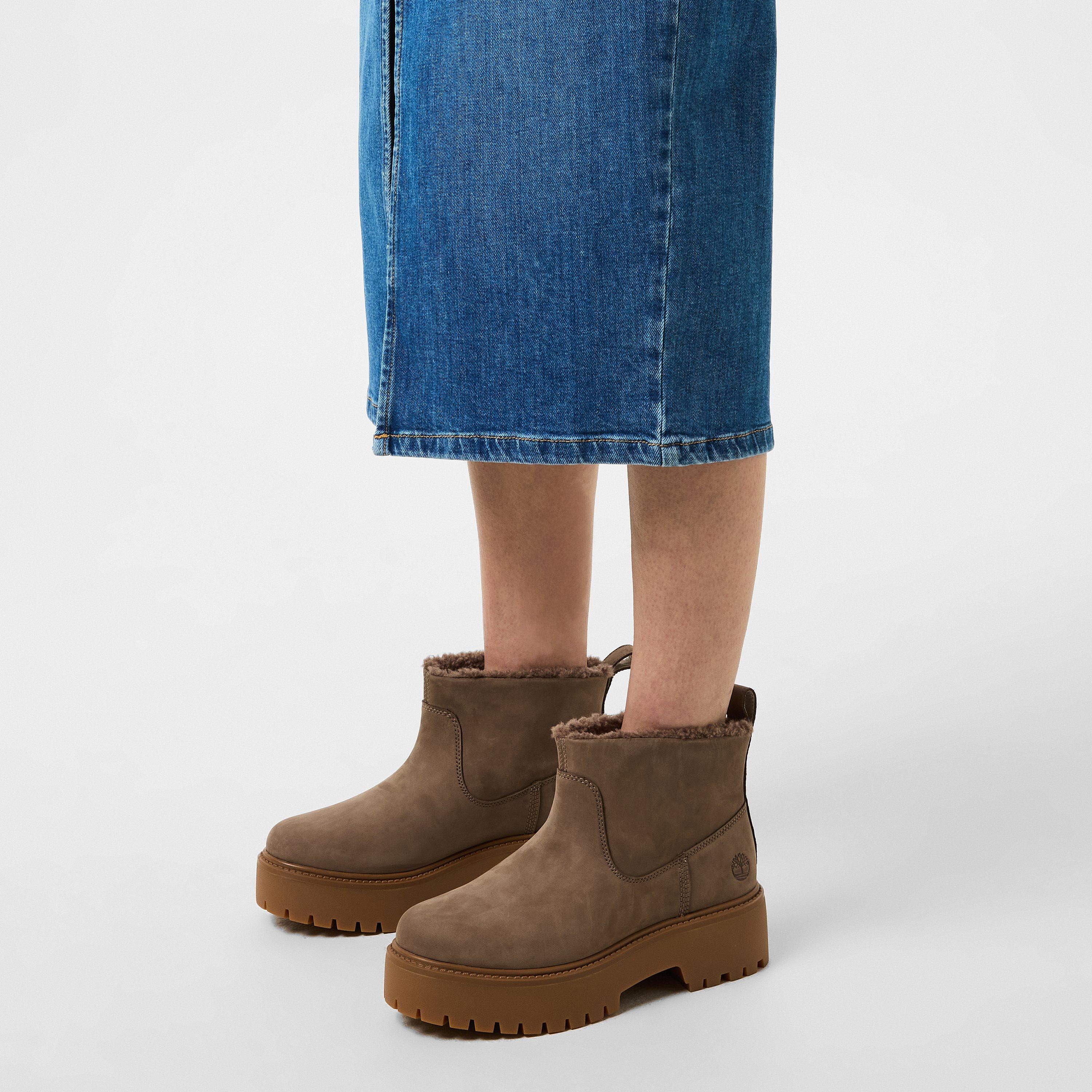 HOT Stone Street Mid Waterproof Boots With Fur Lining Timberland