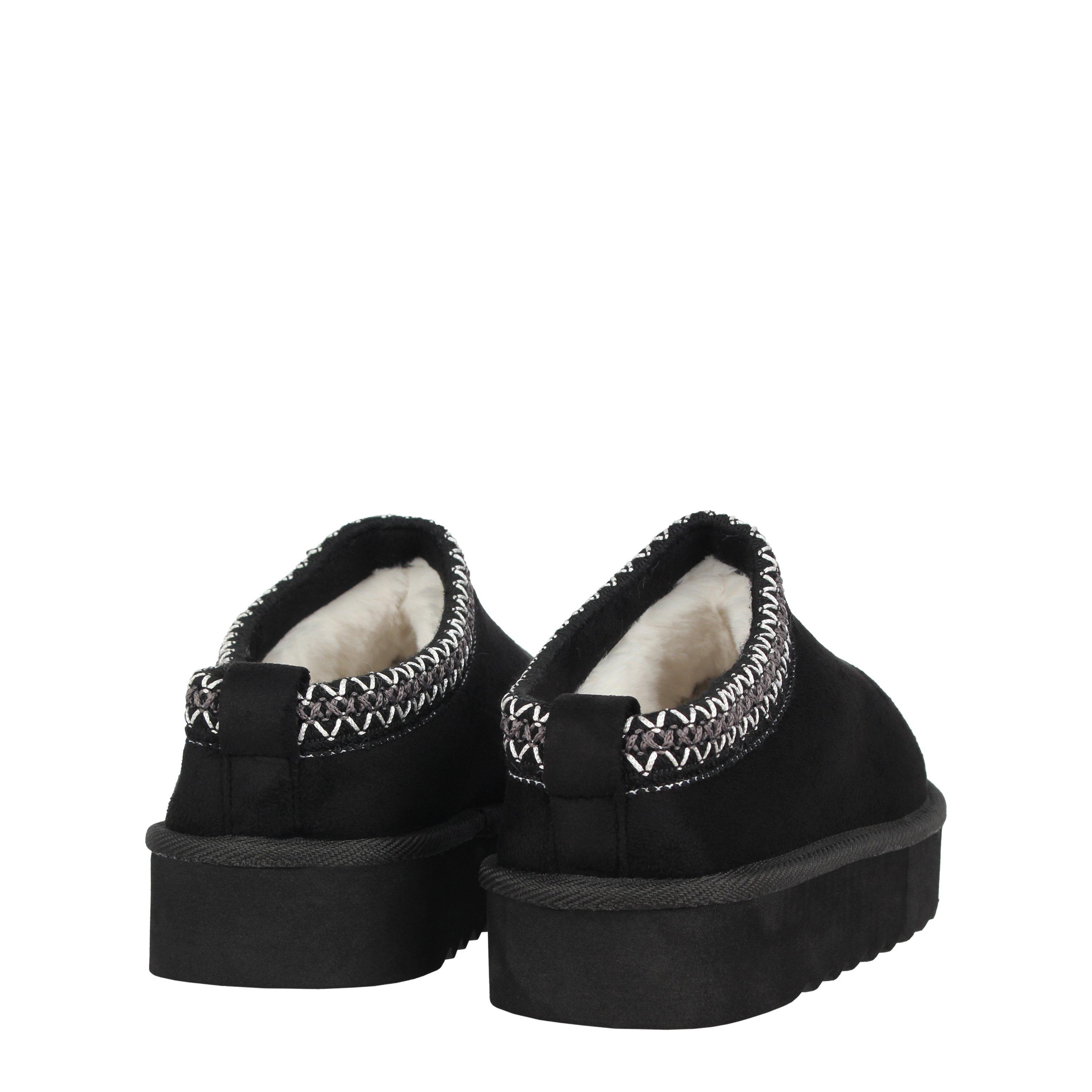 Be You Faux Fur Trim Mule Flat Ankle Boots FRASERS