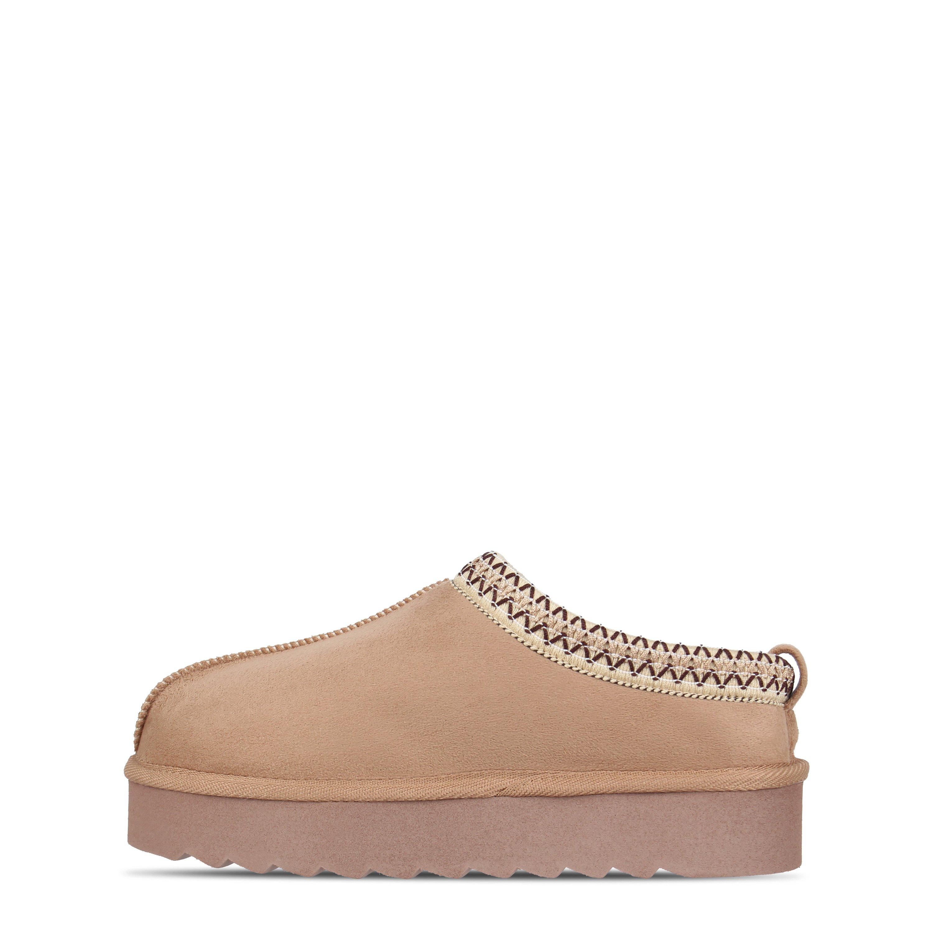 Zand - Be You - Women's Faux Fur Trim Mule Synthetic Slip On Flat Ankle Boots - 2