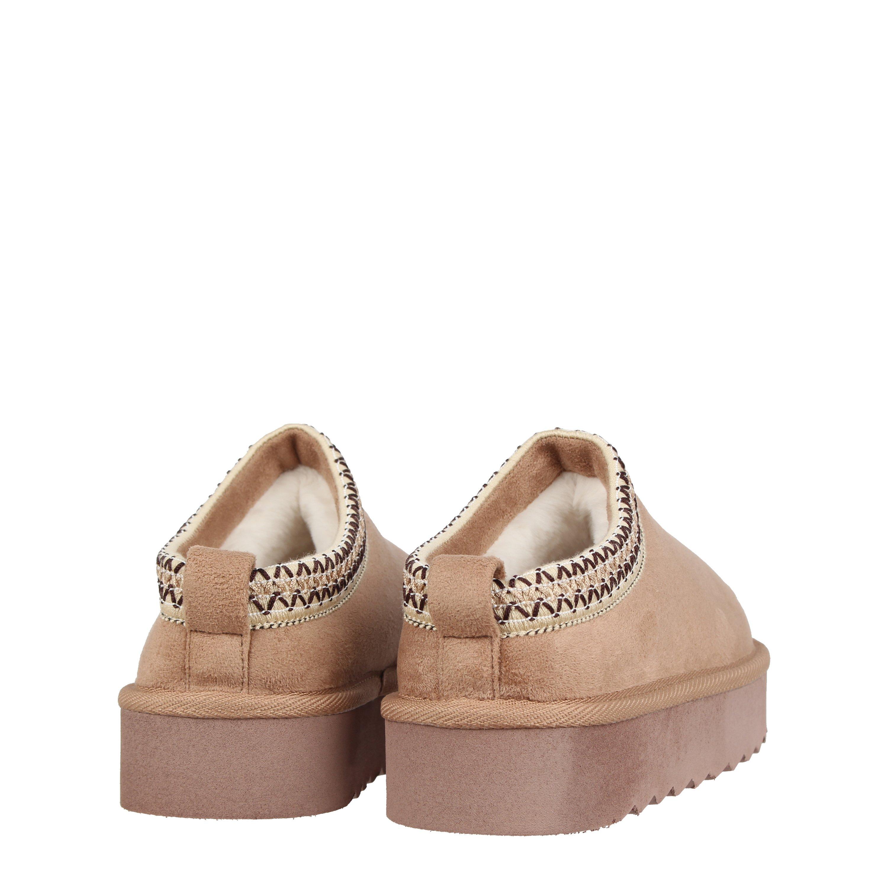 Zand - Be You - Women's Faux Fur Trim Mule Synthetic Slip On Flat Ankle Boots - 4