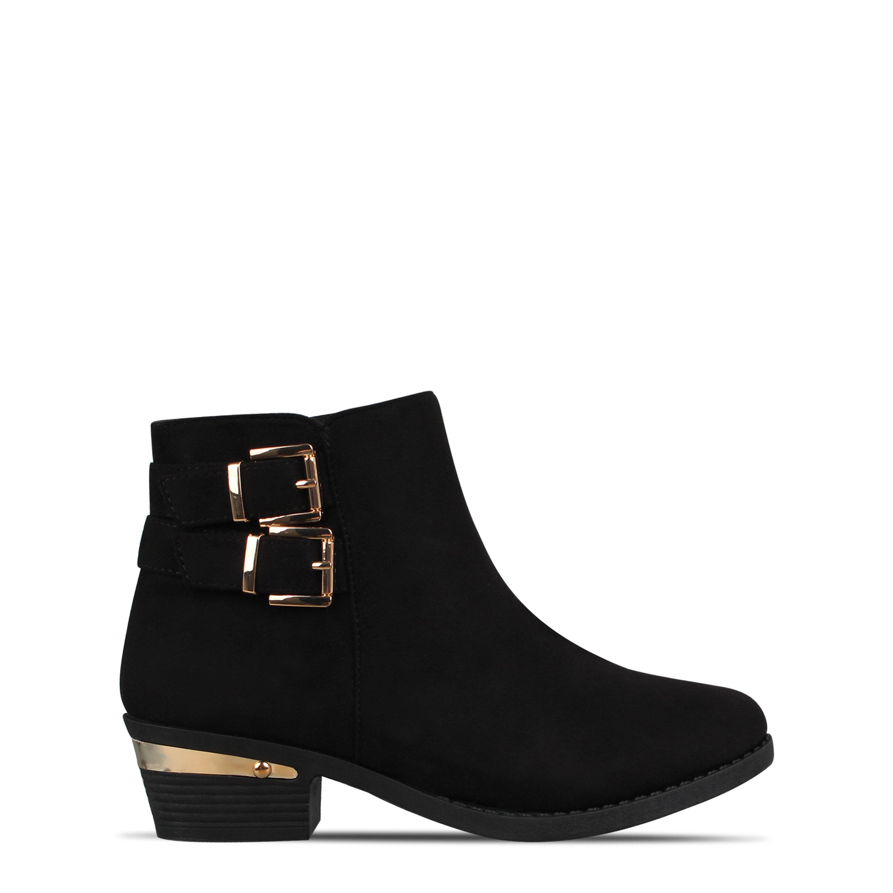 Black - Be You - You Faux Suede Buckle Boot - 1